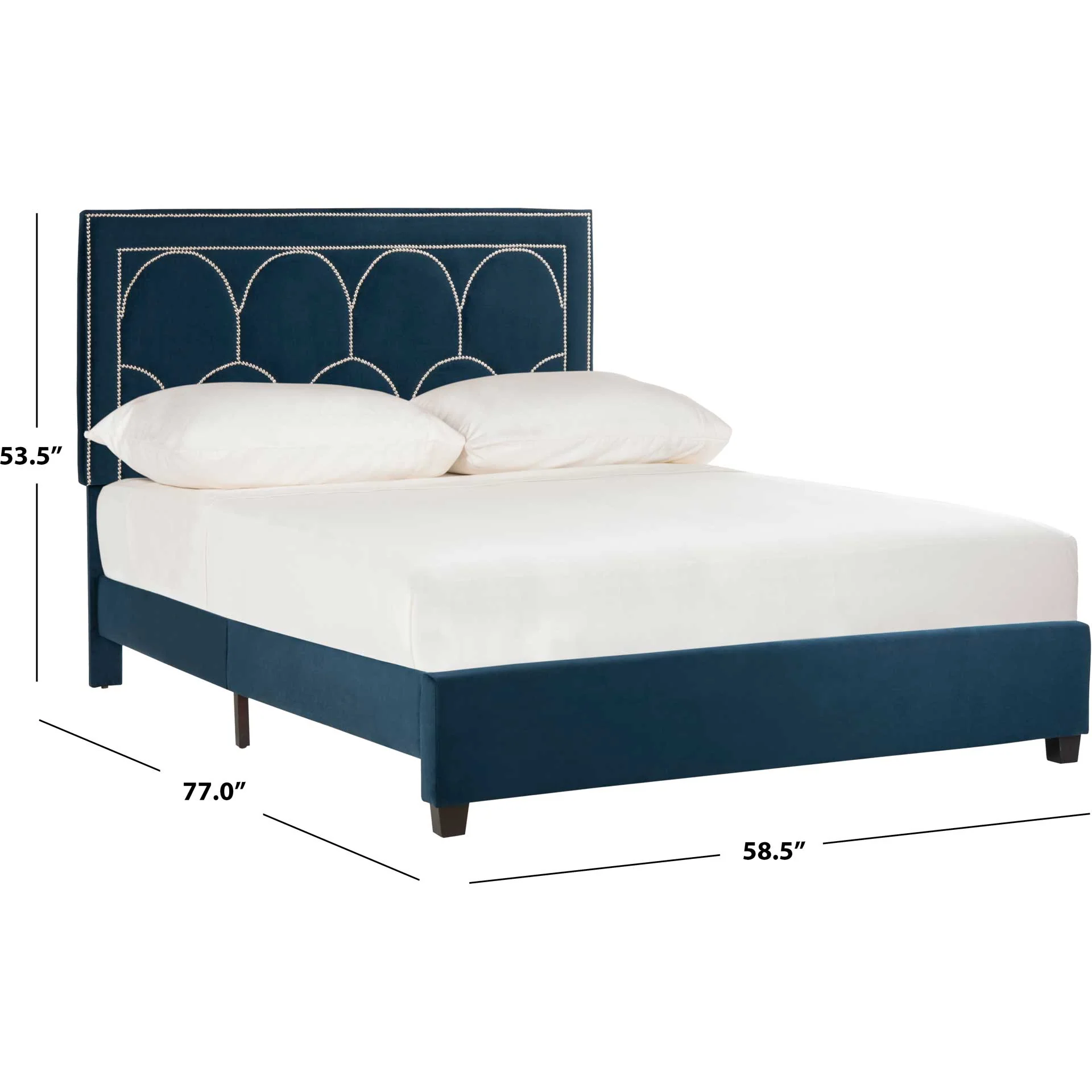 Sonali Velvet Bed Navy - Image 5