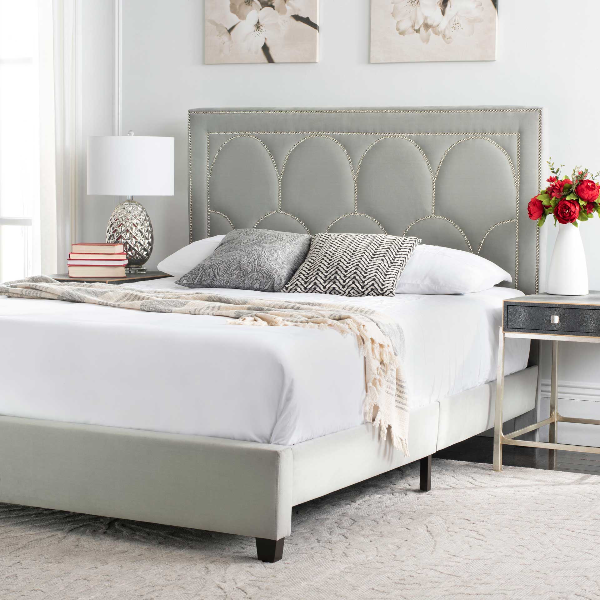 Sonali Velvet Bed Pewter - Image 6