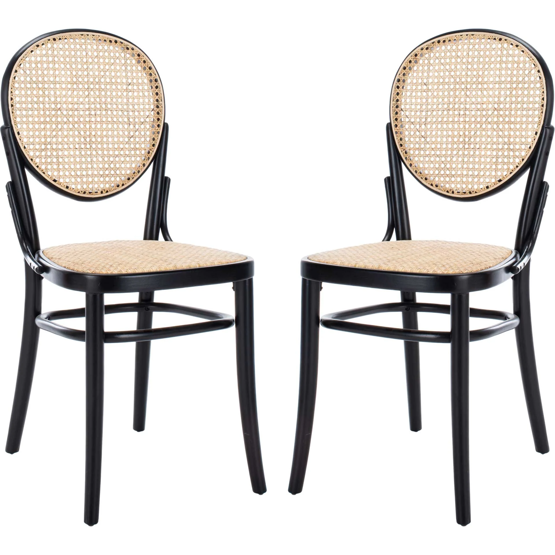 Sonia Cane Dining Chair Black/Natural (Set of 2) - Image 2