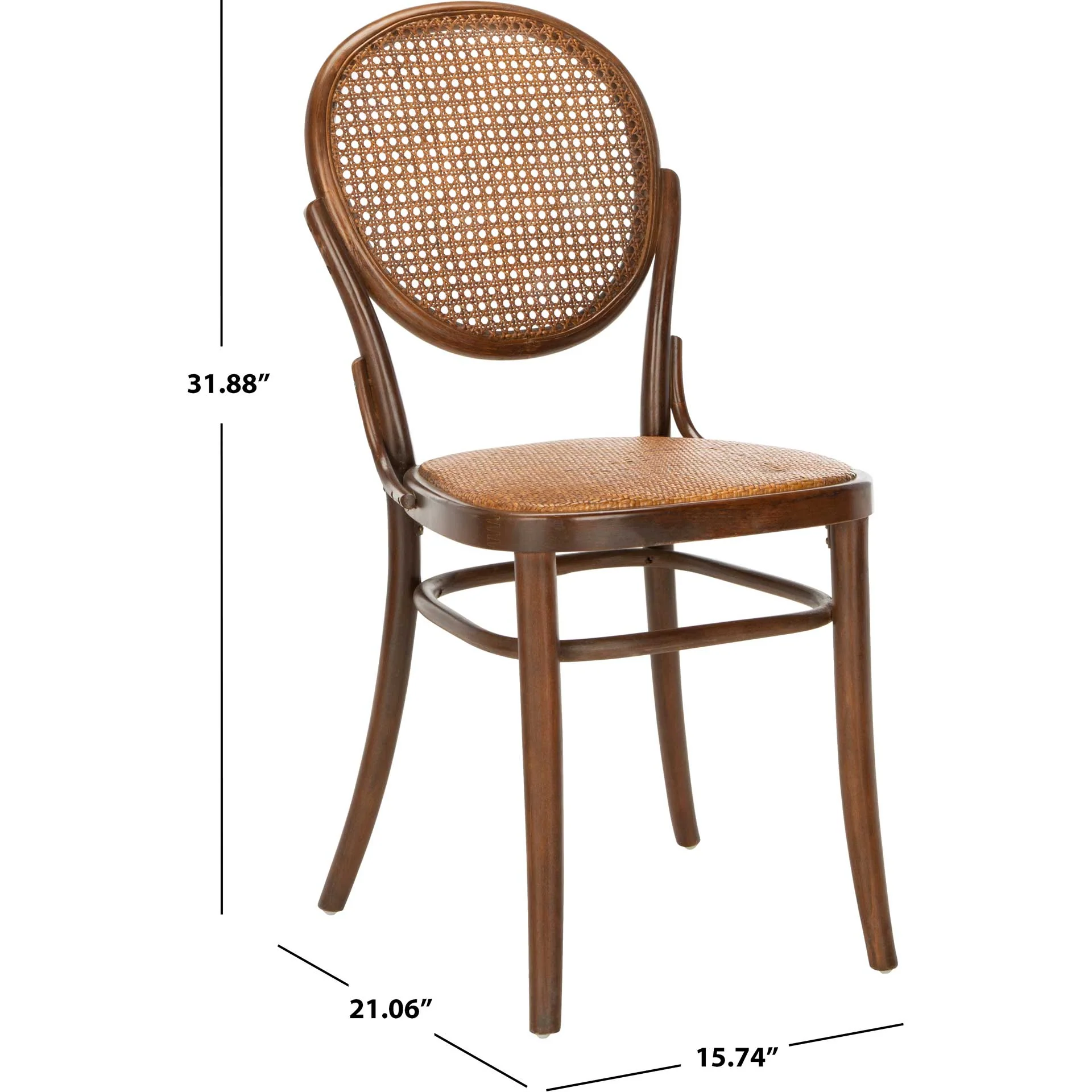 Sonia Cane Dining Chair White/Natural (Set of 2) - Image 9