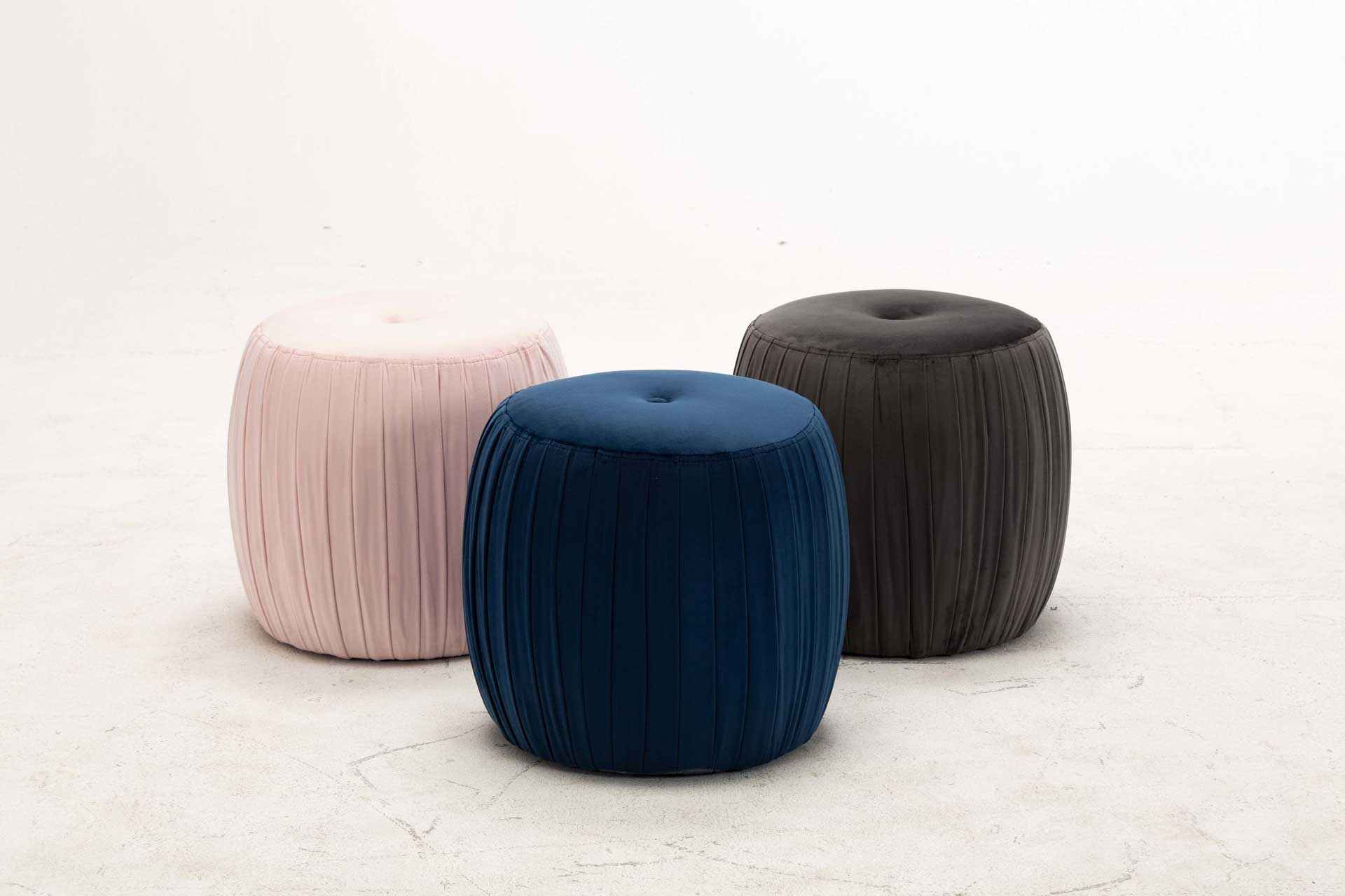 Sonny Velvet Ottoman Blush - Image 4