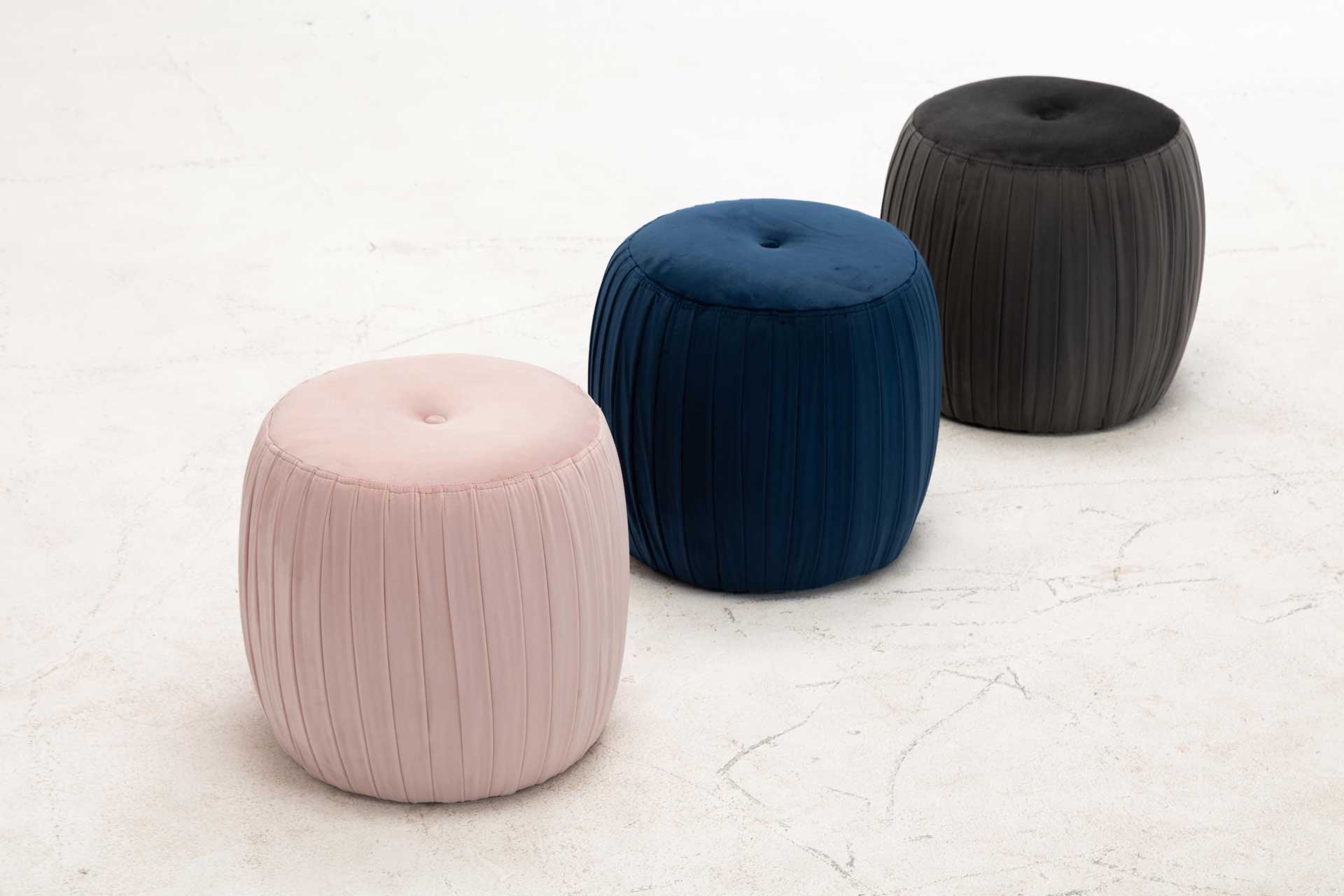 Sonny Velvet Ottoman Blush - Image 5