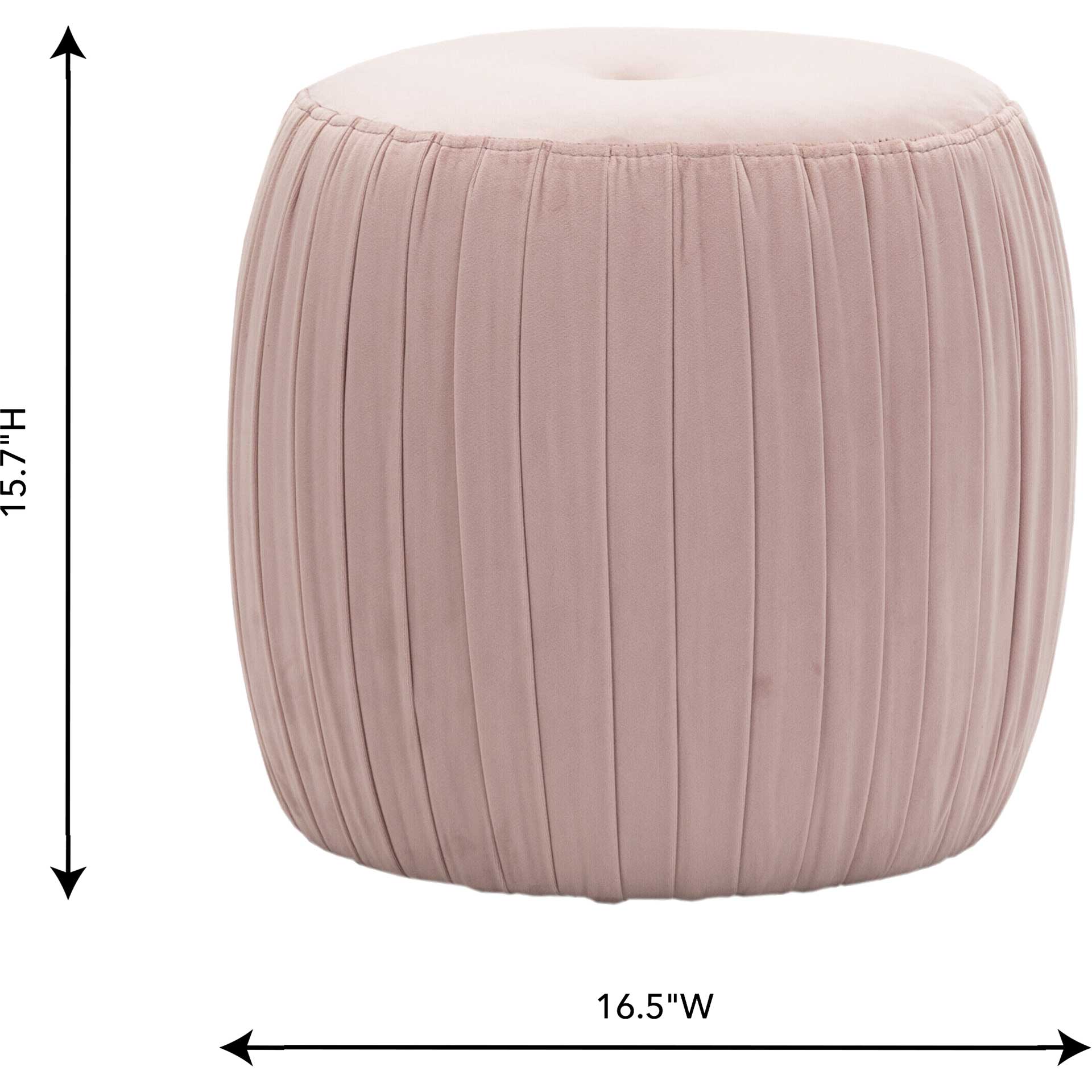 Sonny Velvet Ottoman Blush - Image 6