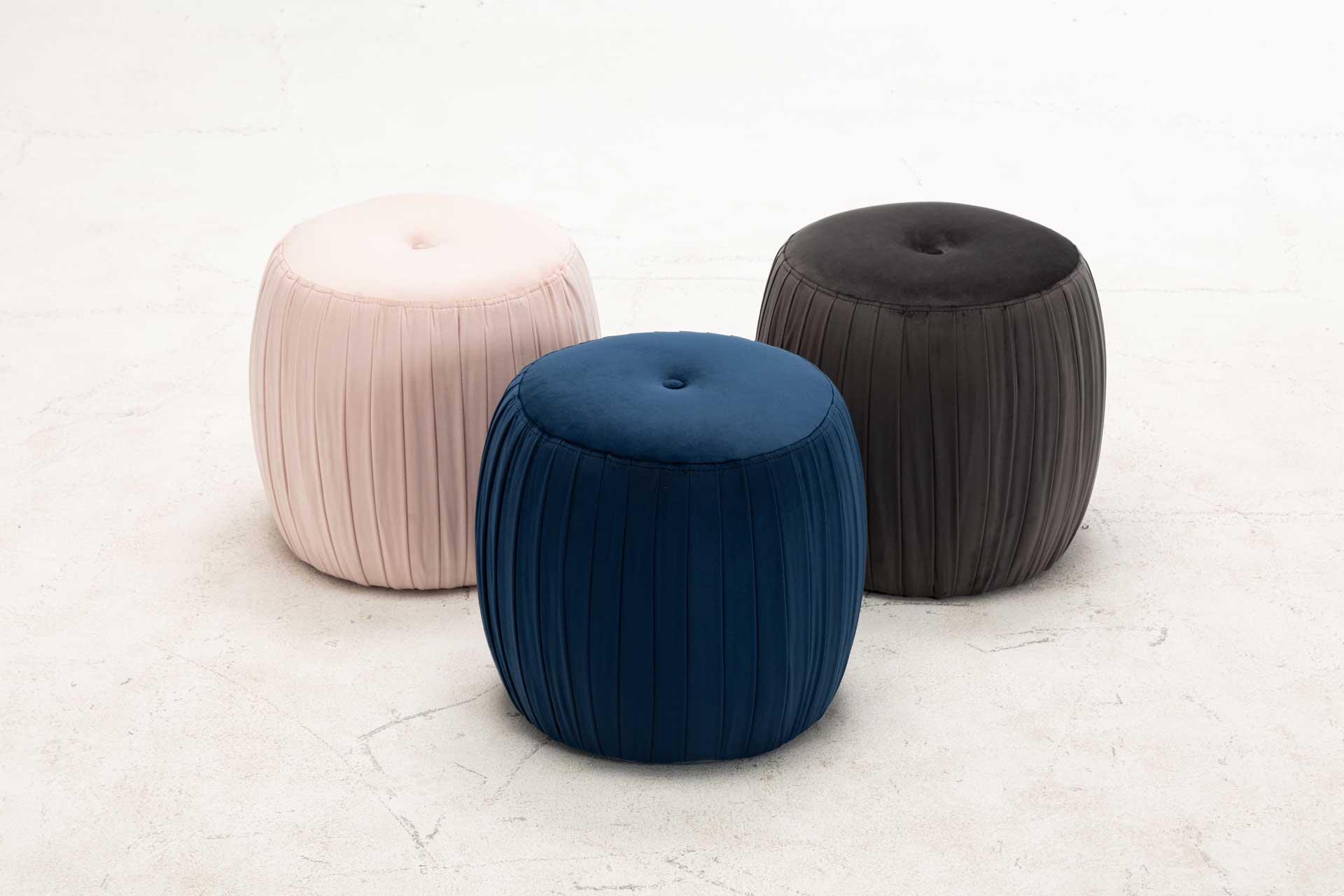 Sonny Velvet Ottoman Gray - Image 4