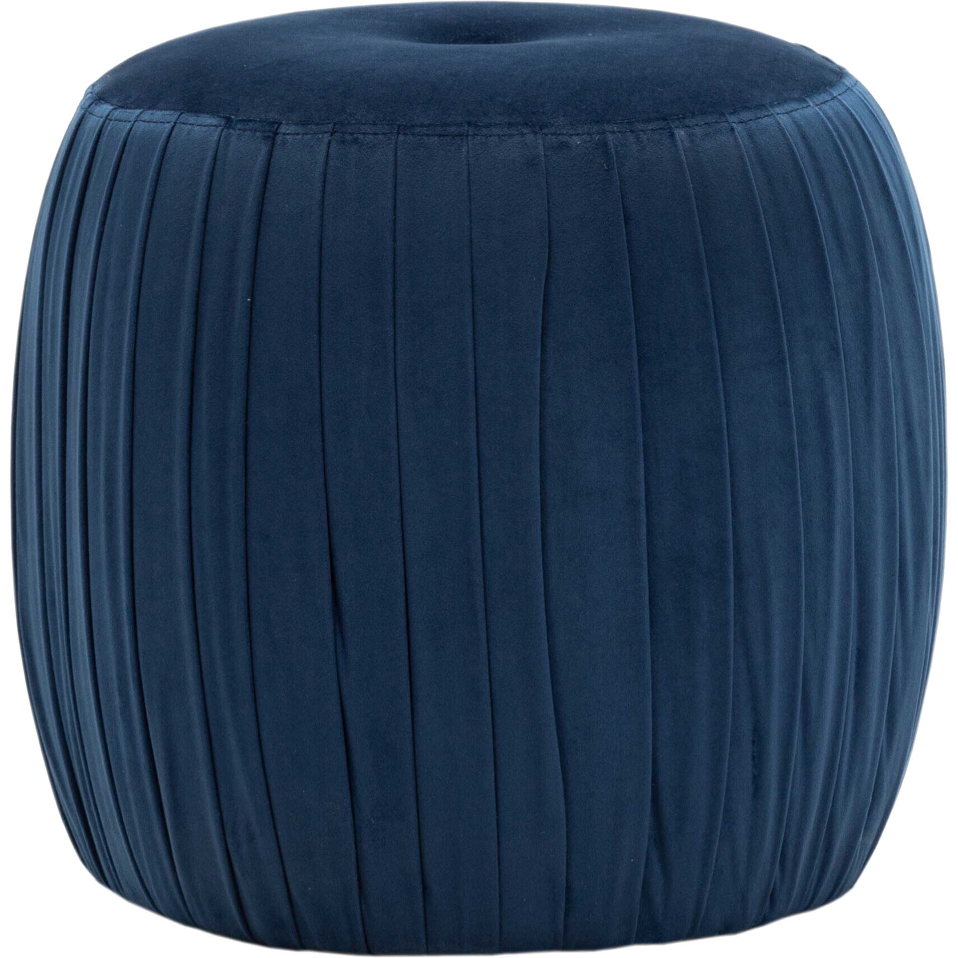 Sonny Velvet Ottoman Navy - Image 2