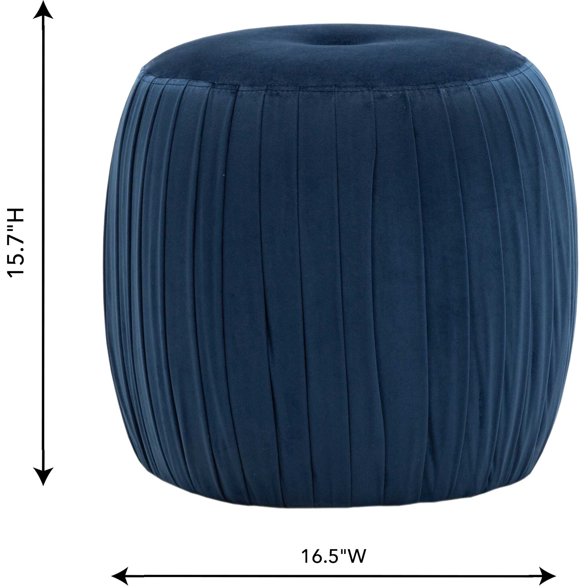Sonny Velvet Ottoman Navy - Image 6