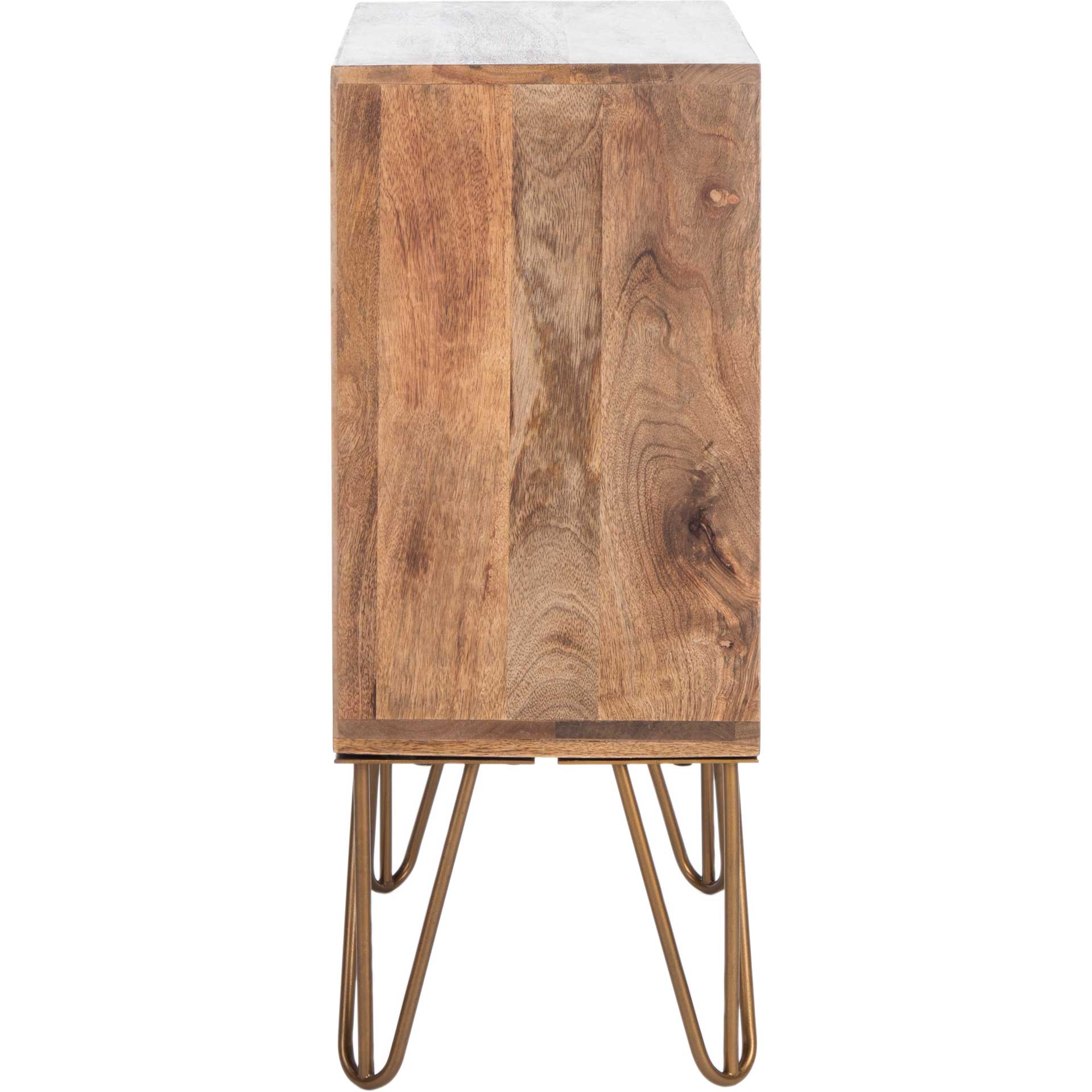 Sonoma 1 Drawer Textured Nightstand Natural/Brass - Image 3