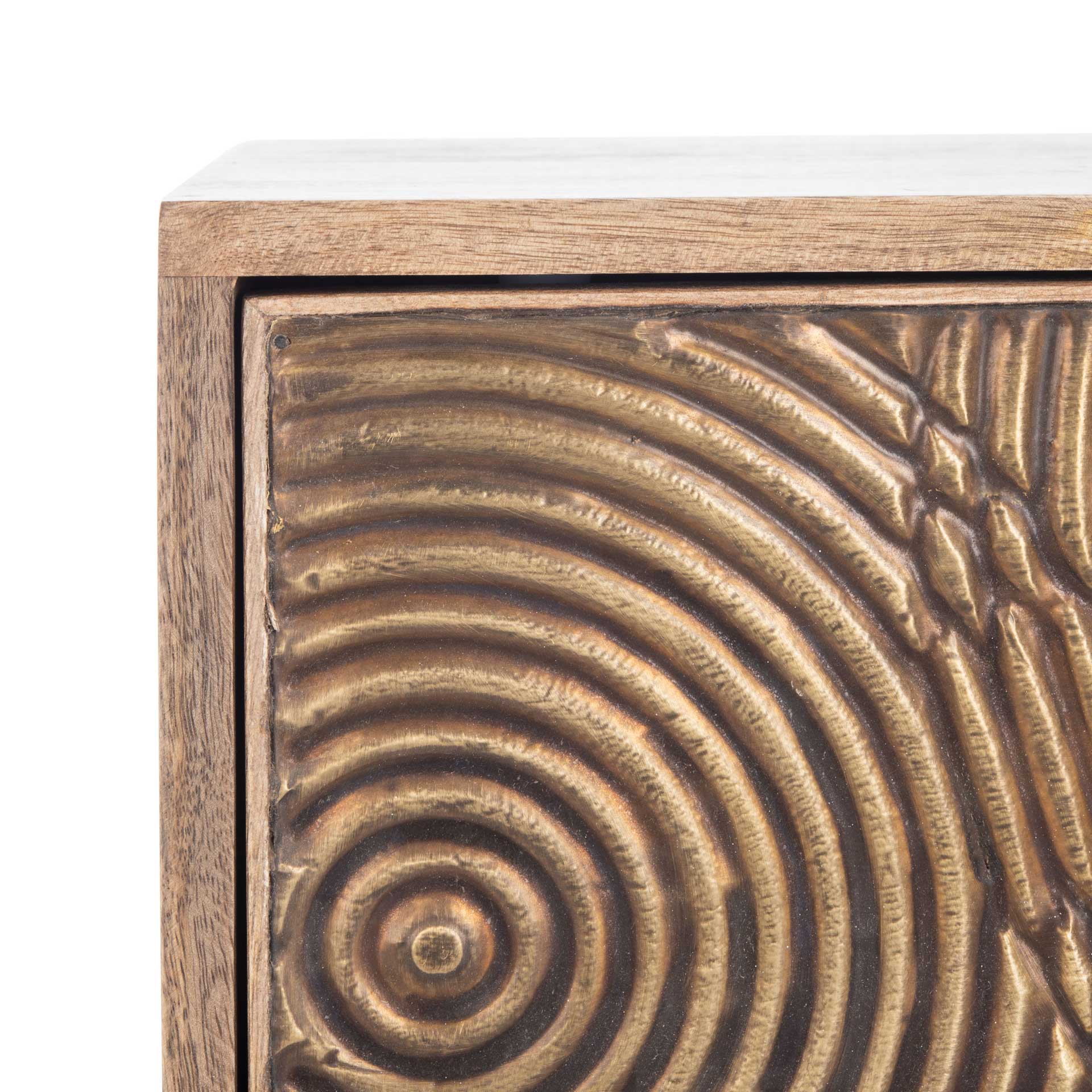 Sonoma 1 Drawer Textured Nightstand Natural/Brass - Image 6