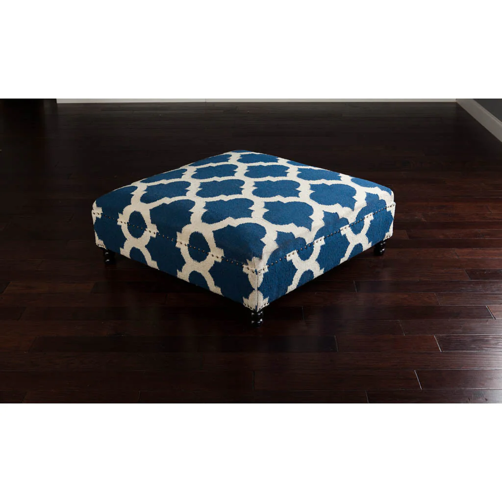 Sonoma Navy/Ivory Ottoman - Image 2