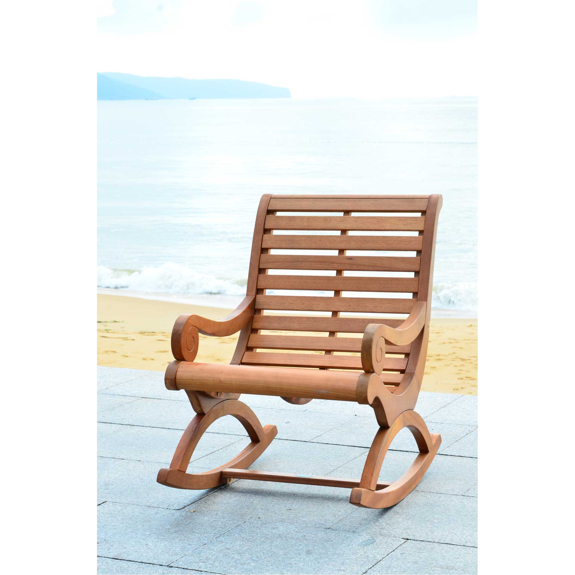 Sora Rocking Chair Teak Brown - Image 5