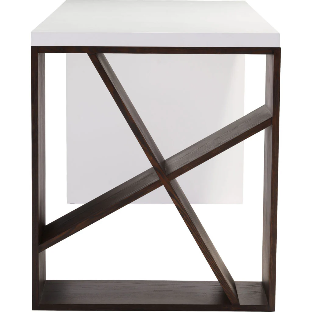 Sorel Desk Espresso & White - Image 4