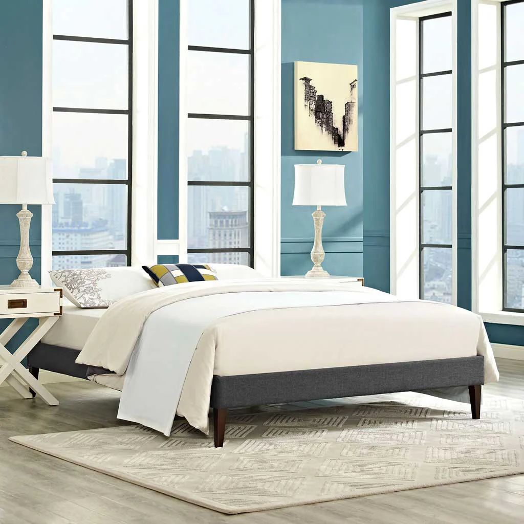 Soren Fabric Bed Gray - Image 5