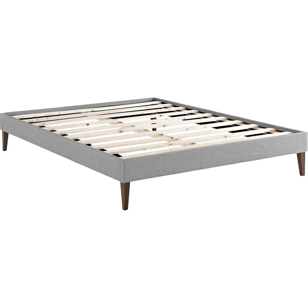 Soren Fabric Bed Light Gray - Image 4