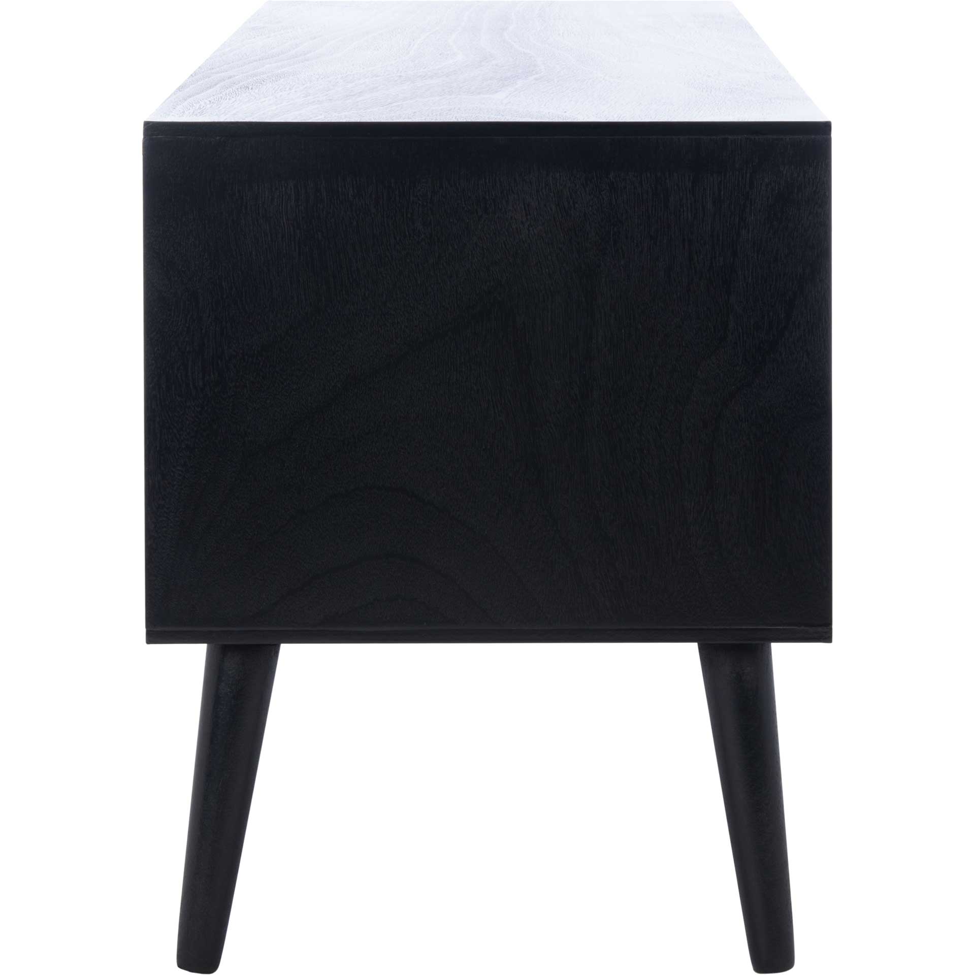 Sorrento 2 Door 1 Shelf Media Stand Black - Image 3