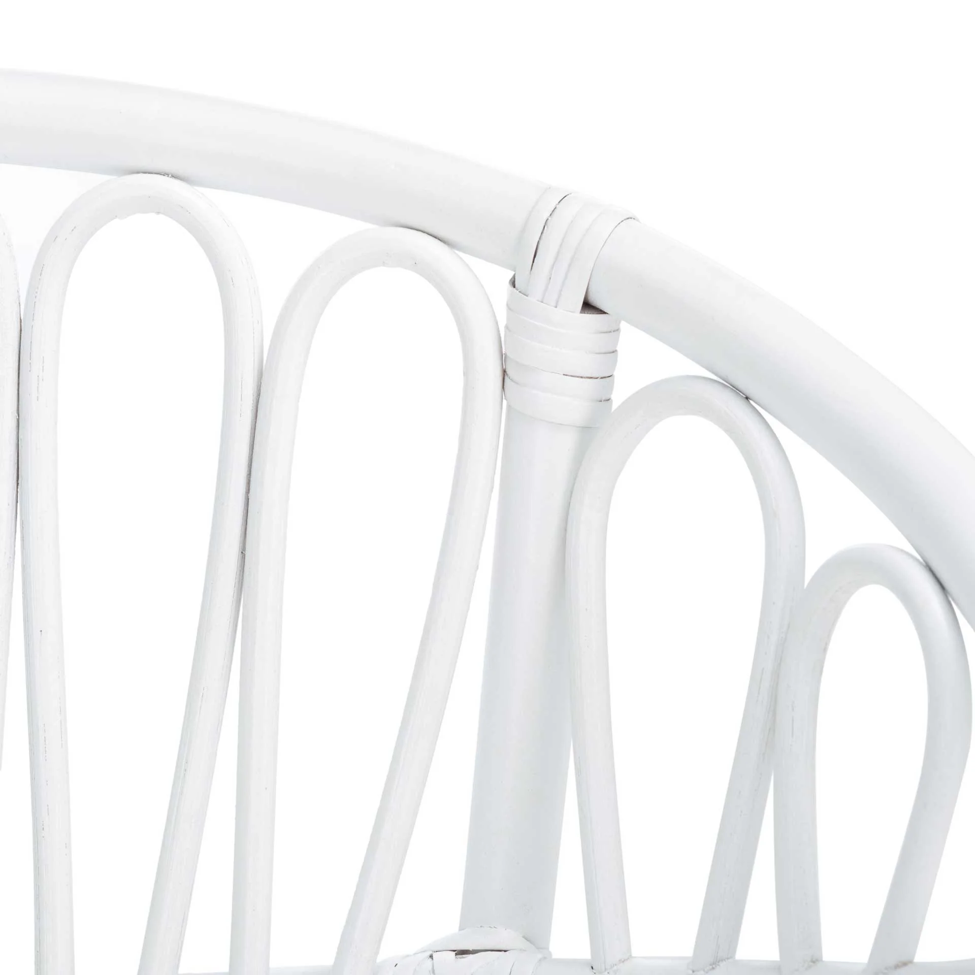 Spaced Rattan Dining Chair White - Image 5