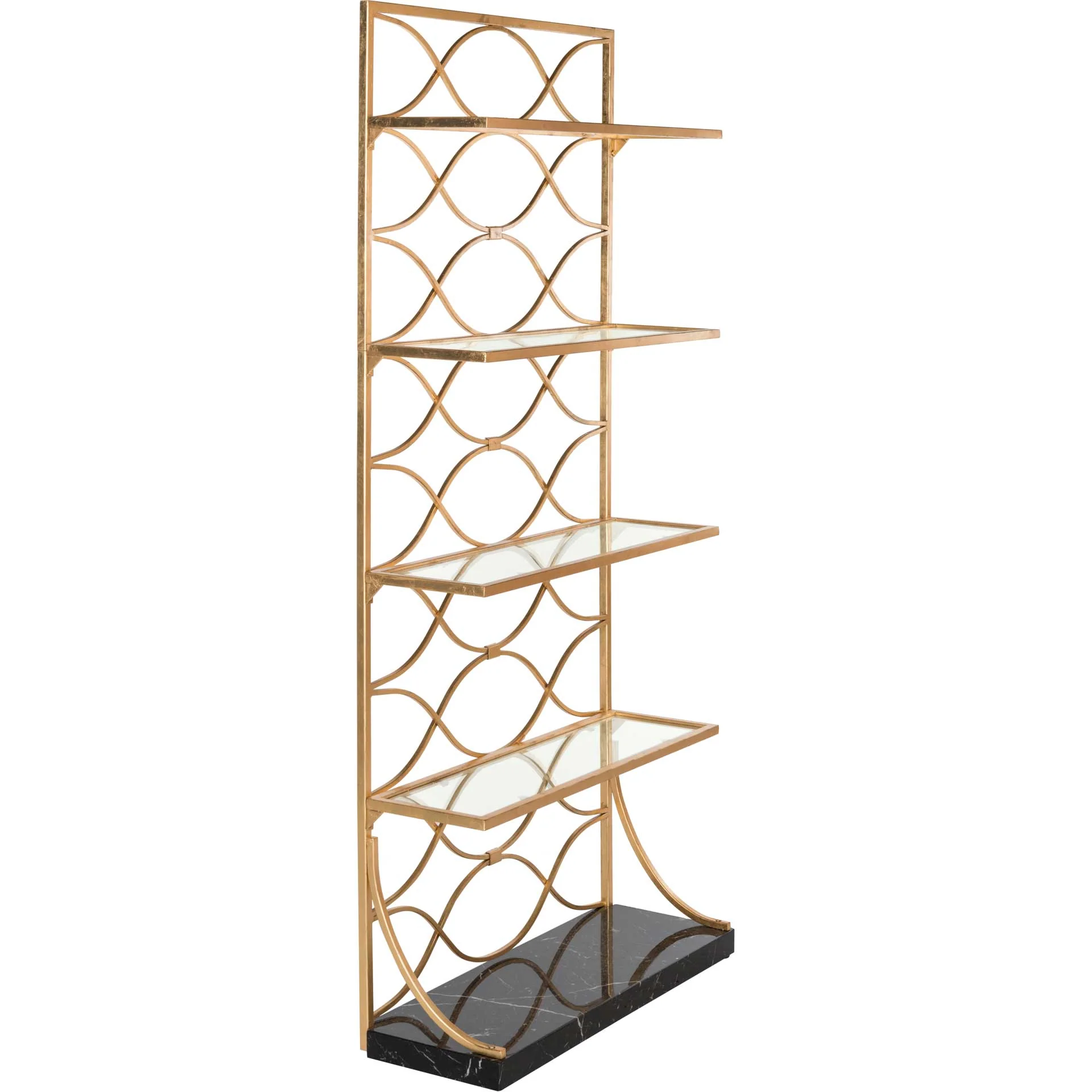 Sparkle Marble Base Etagere Gold/Black/Clear - Image 2