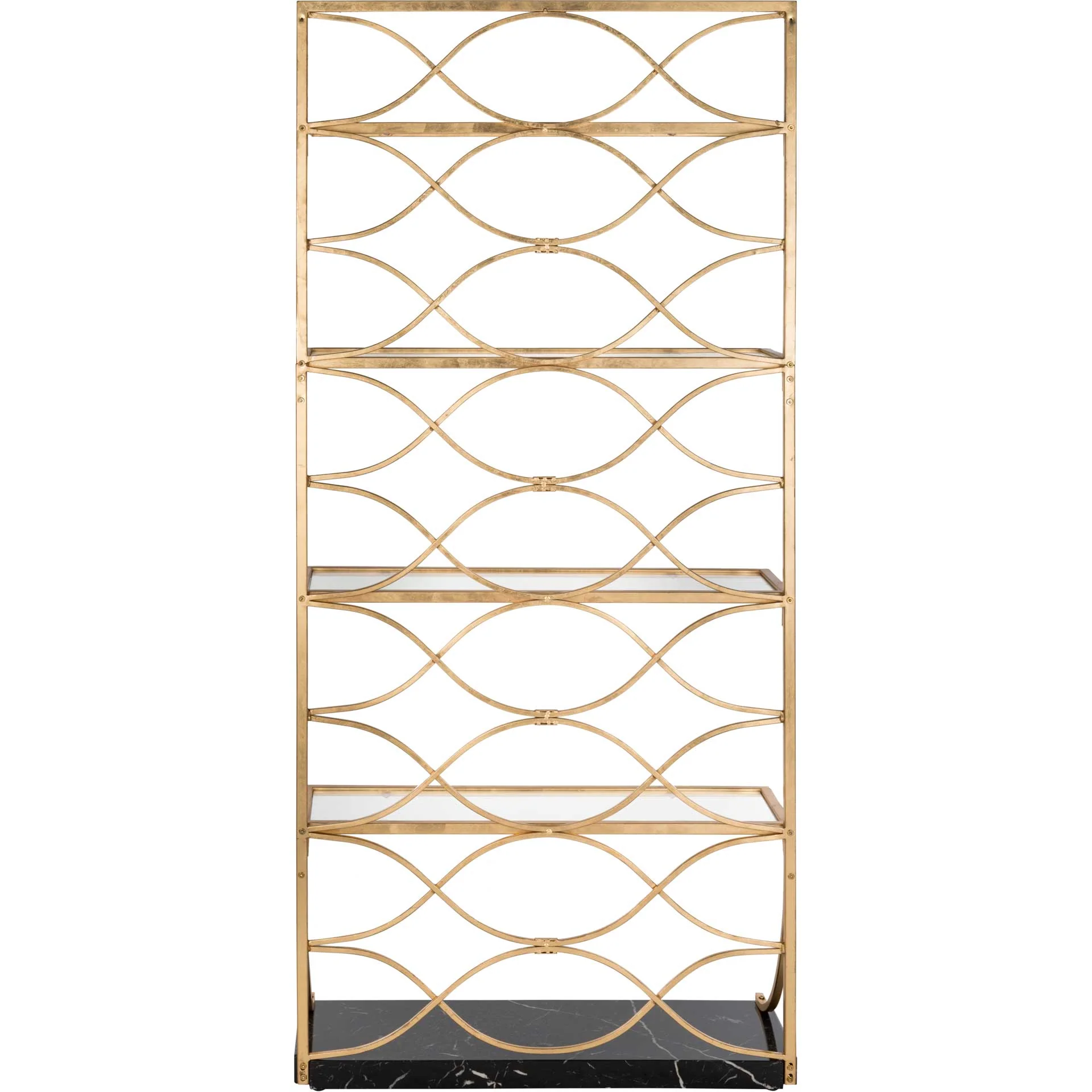 Sparkle Marble Base Etagere Gold/Black/Clear - Image 4