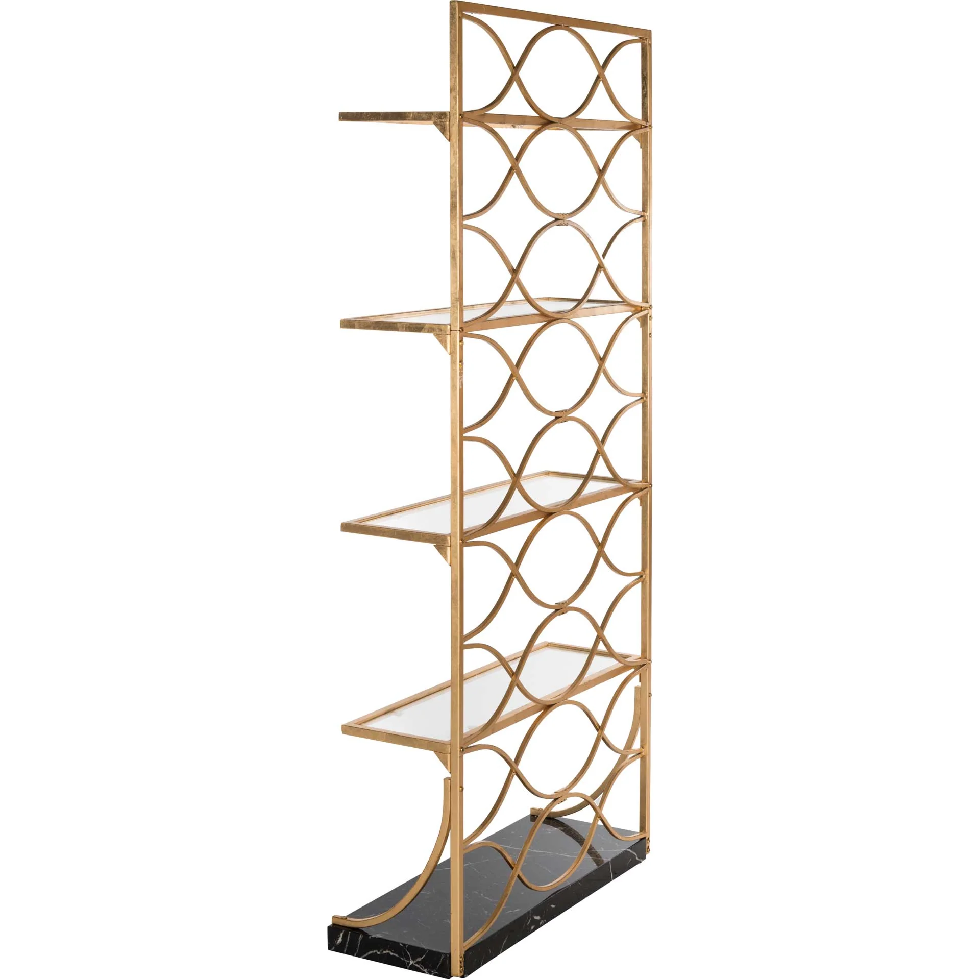Sparkle Marble Base Etagere Gold/Black/Clear - Image 5