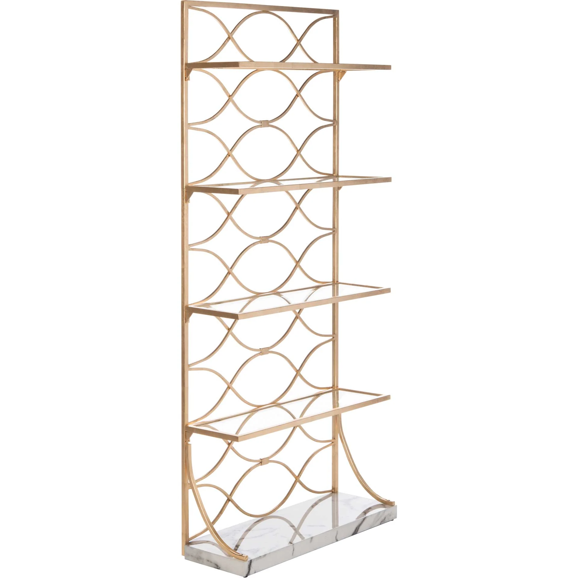 Sparkle Marble Base Etagere Gold/White/Clear - Image 2