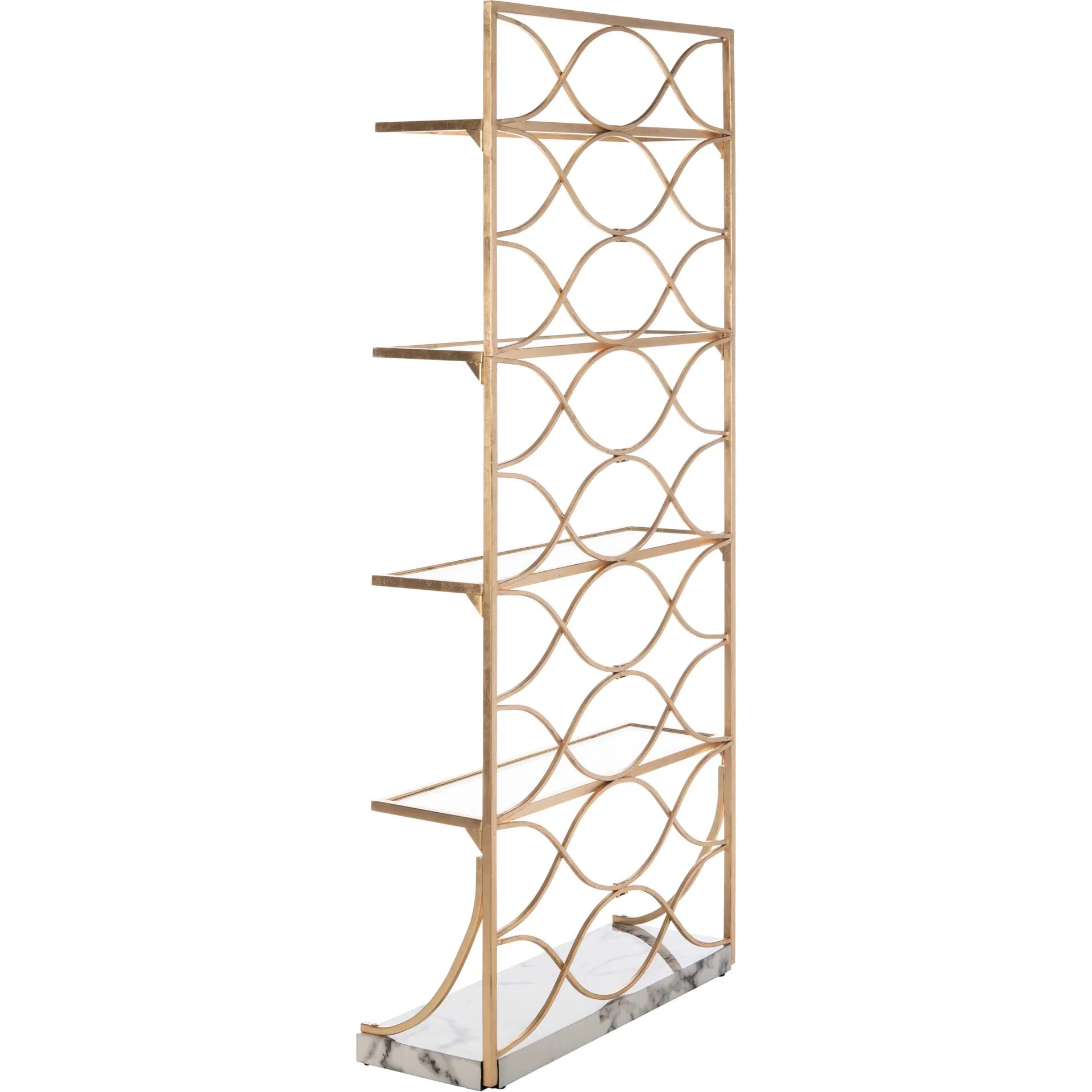 Sparkle Marble Base Etagere Gold/White/Clear - Image 5