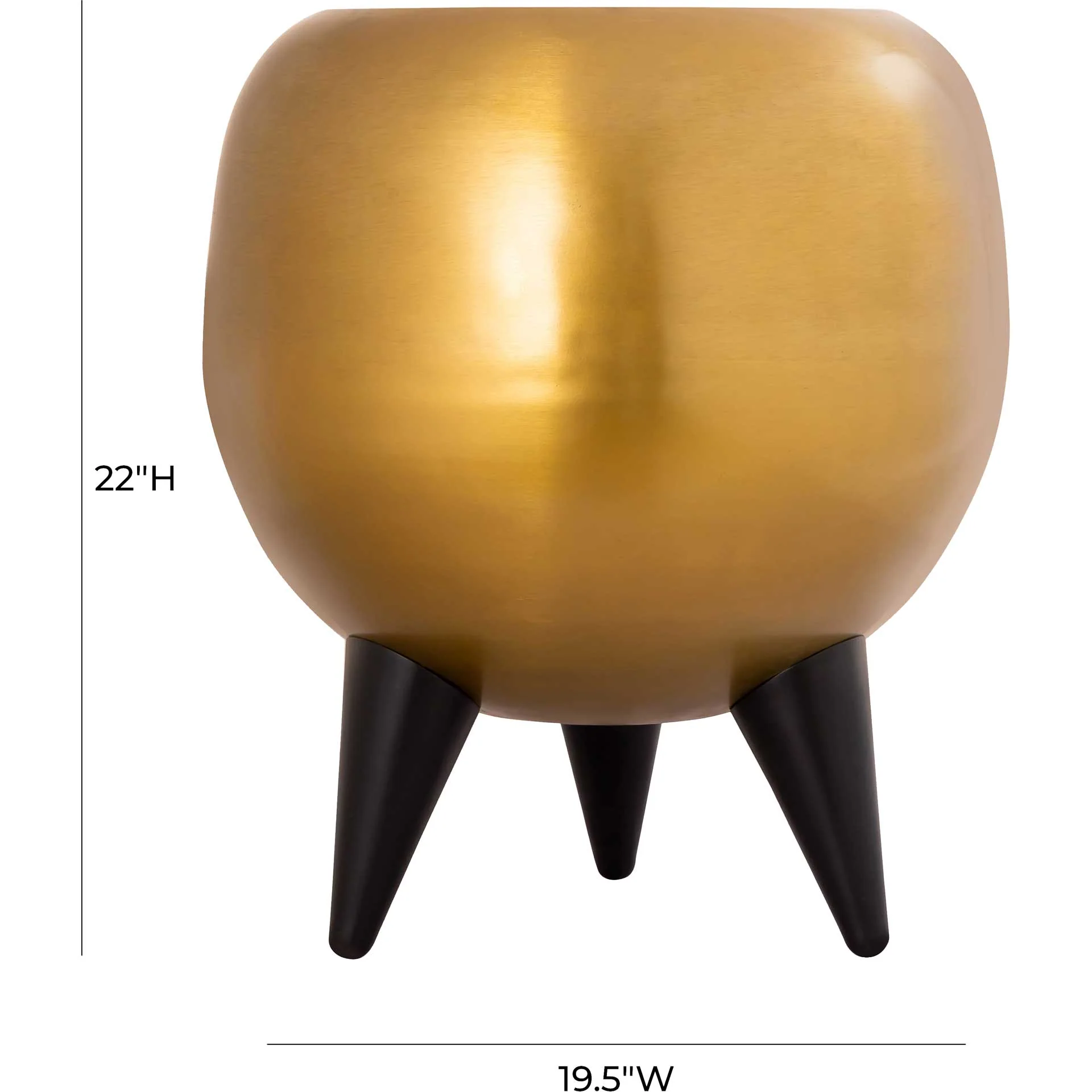 Spike Side Table Gold/Black - Image 5