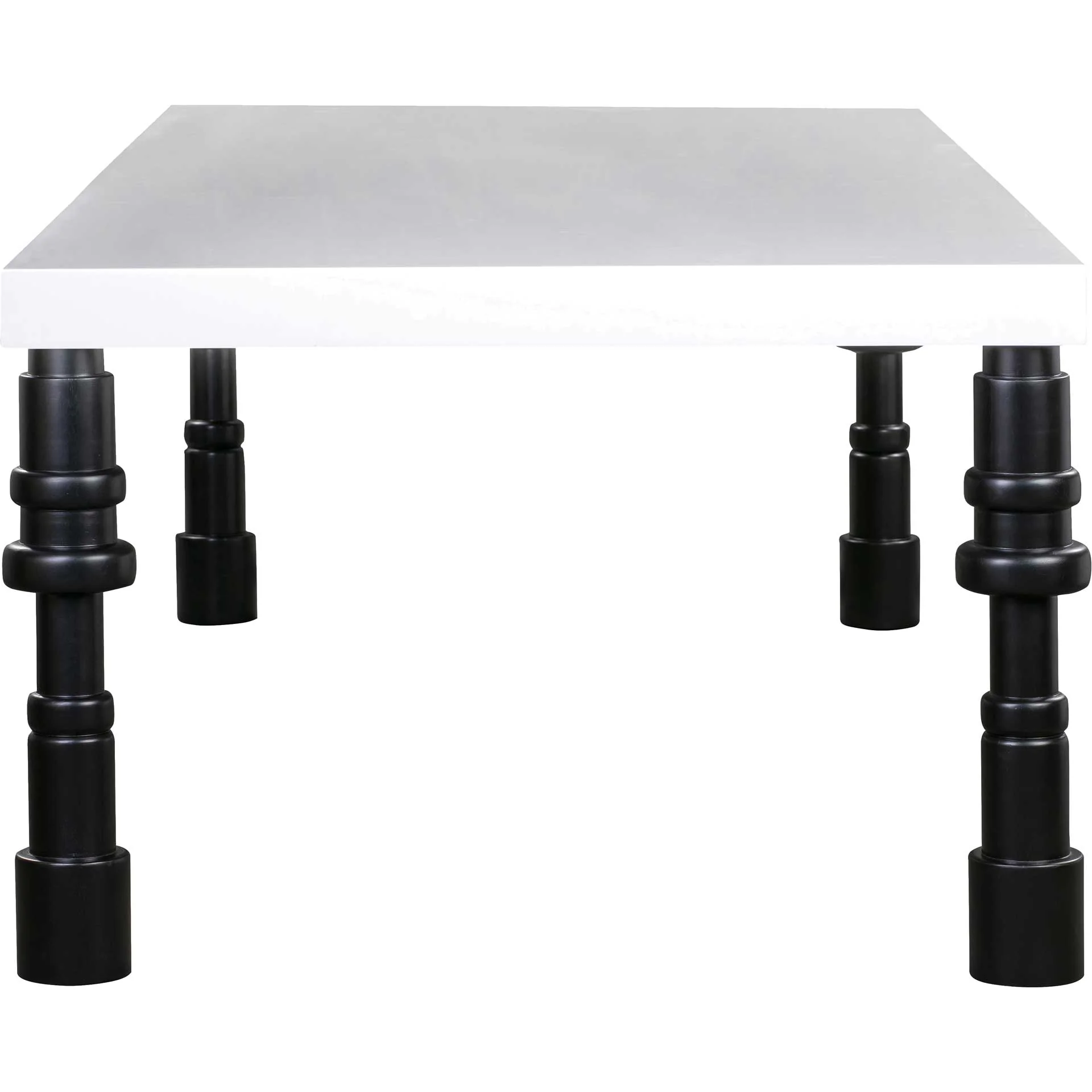 Spool Gloss Lacquer Dining Table White - Image 3