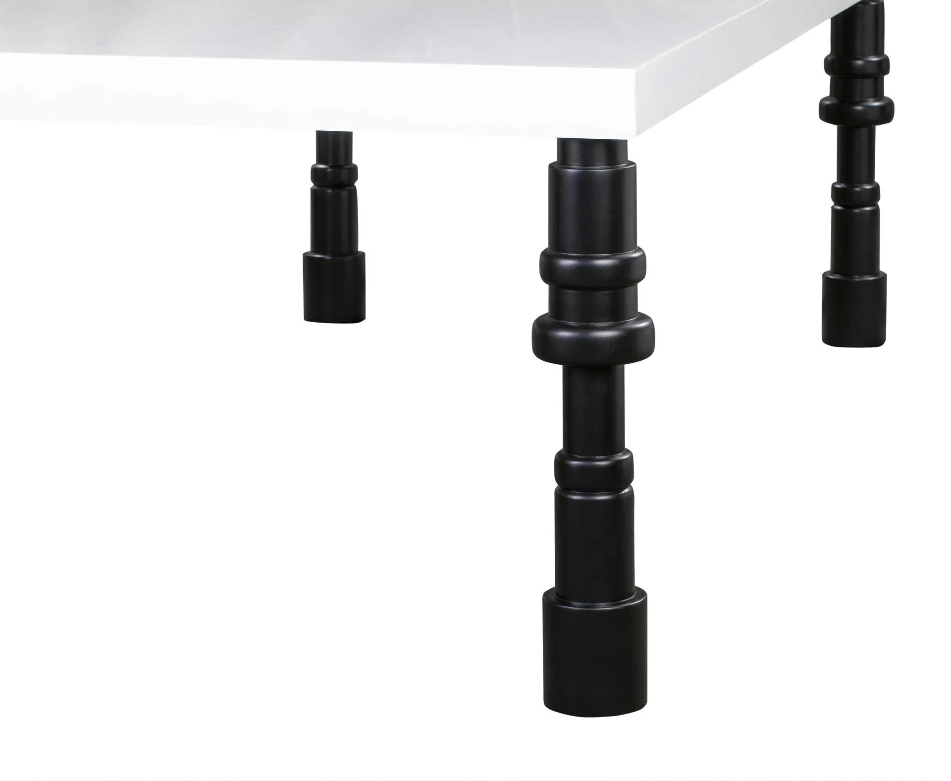 Spool Gloss Lacquer Dining Table White - Image 5