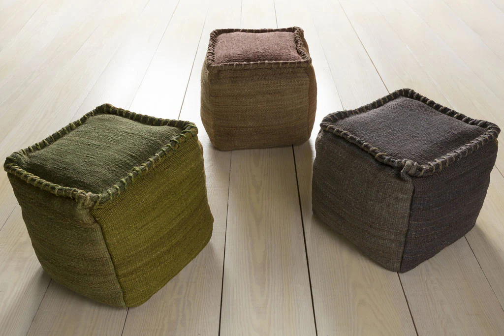 Standard Charcoal/Medium Gray Pouf - Image 2
