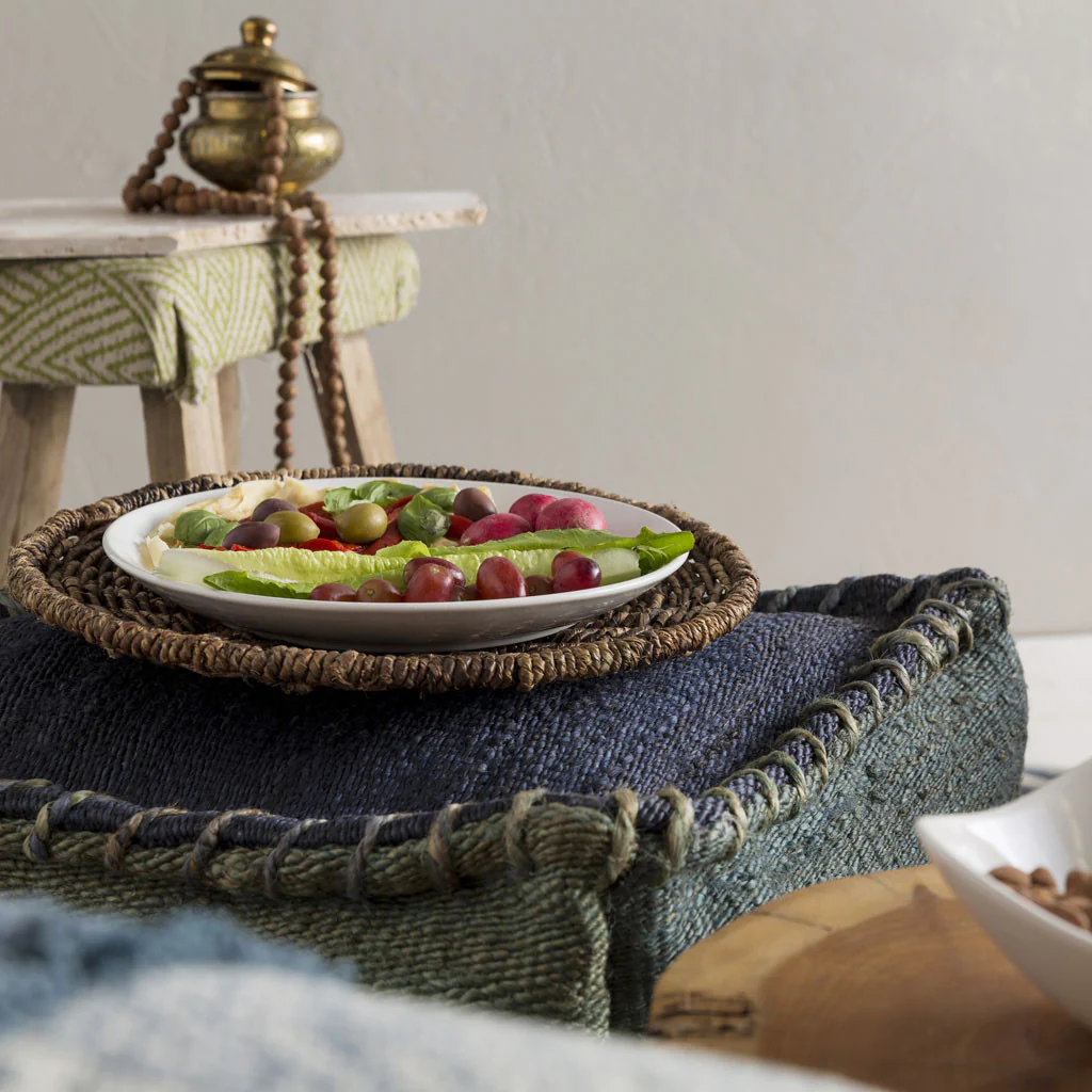 Standard Denim/Dark Green Pouf - Image 5