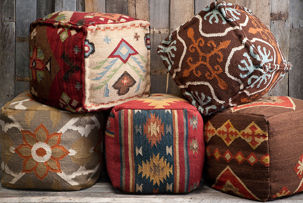 Standard Red Cube Pouf - Image 2