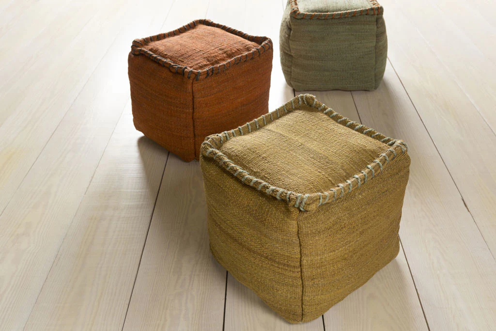 Standard Tan/Medium Gray Pouf - Image 2