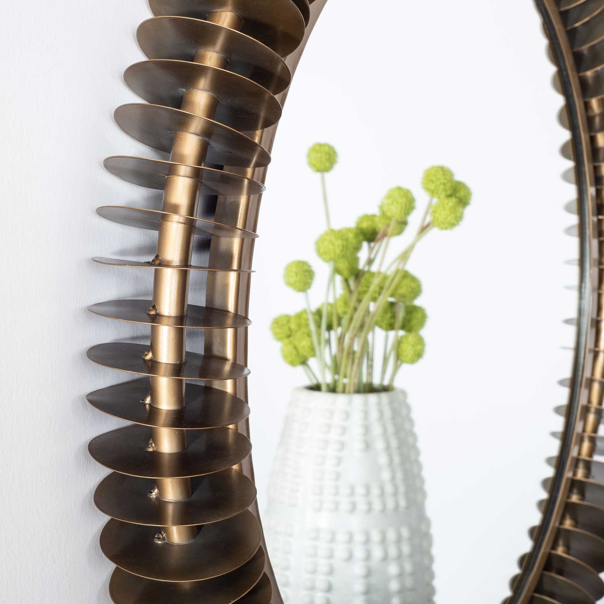 Stanley Mirror Brass Antique - Image 6