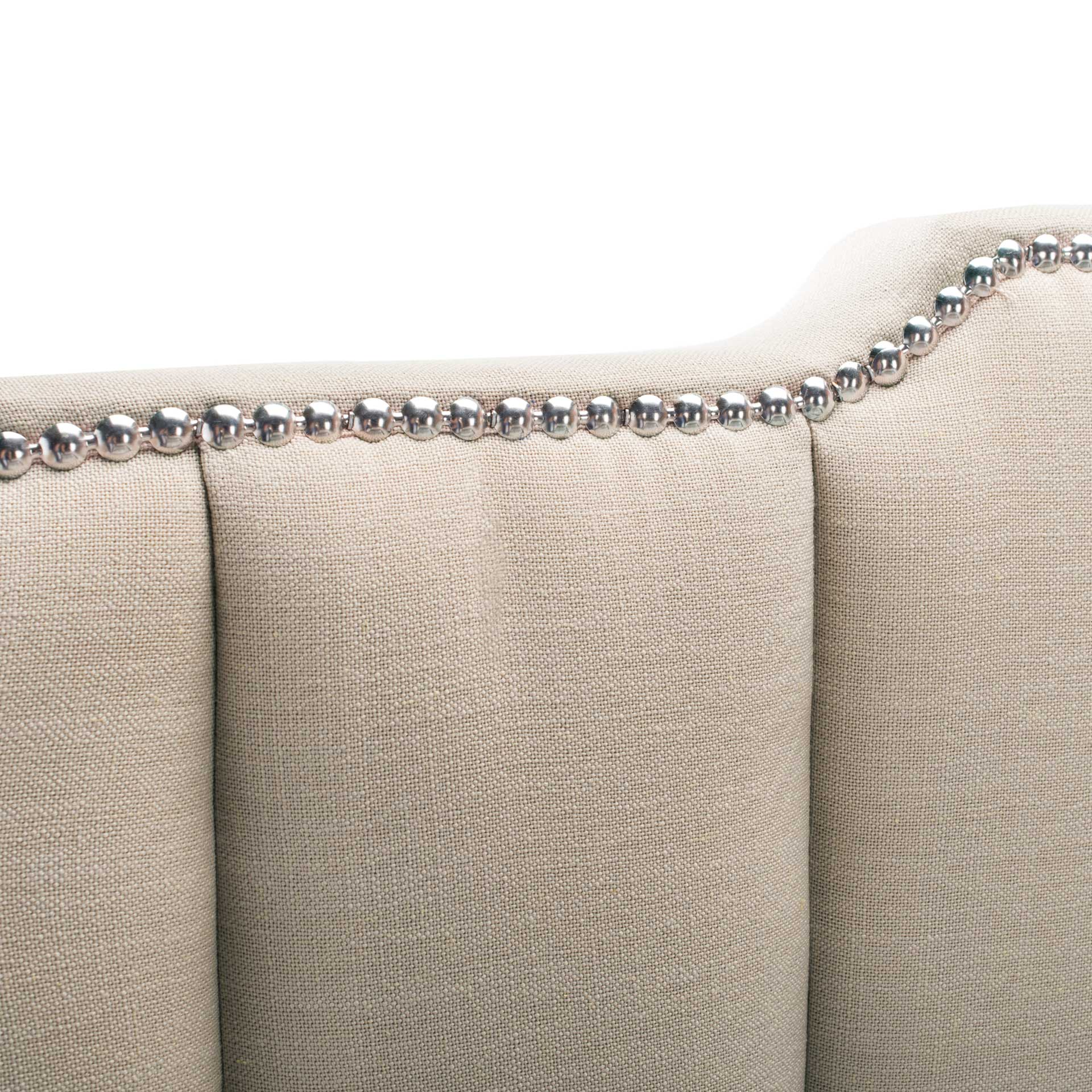 Starburst Upholstered Velvet Bed Beige - Image 3