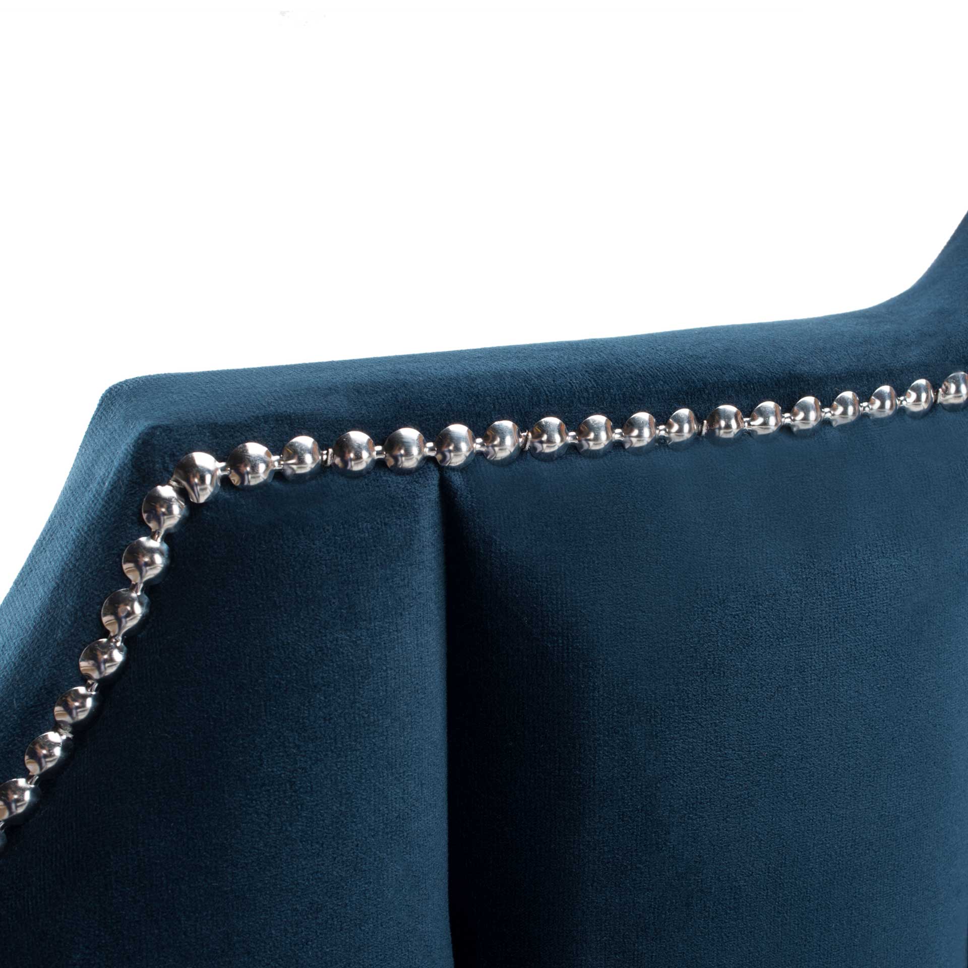 Starburst Upholstered Velvet Bed Navy - Image 3