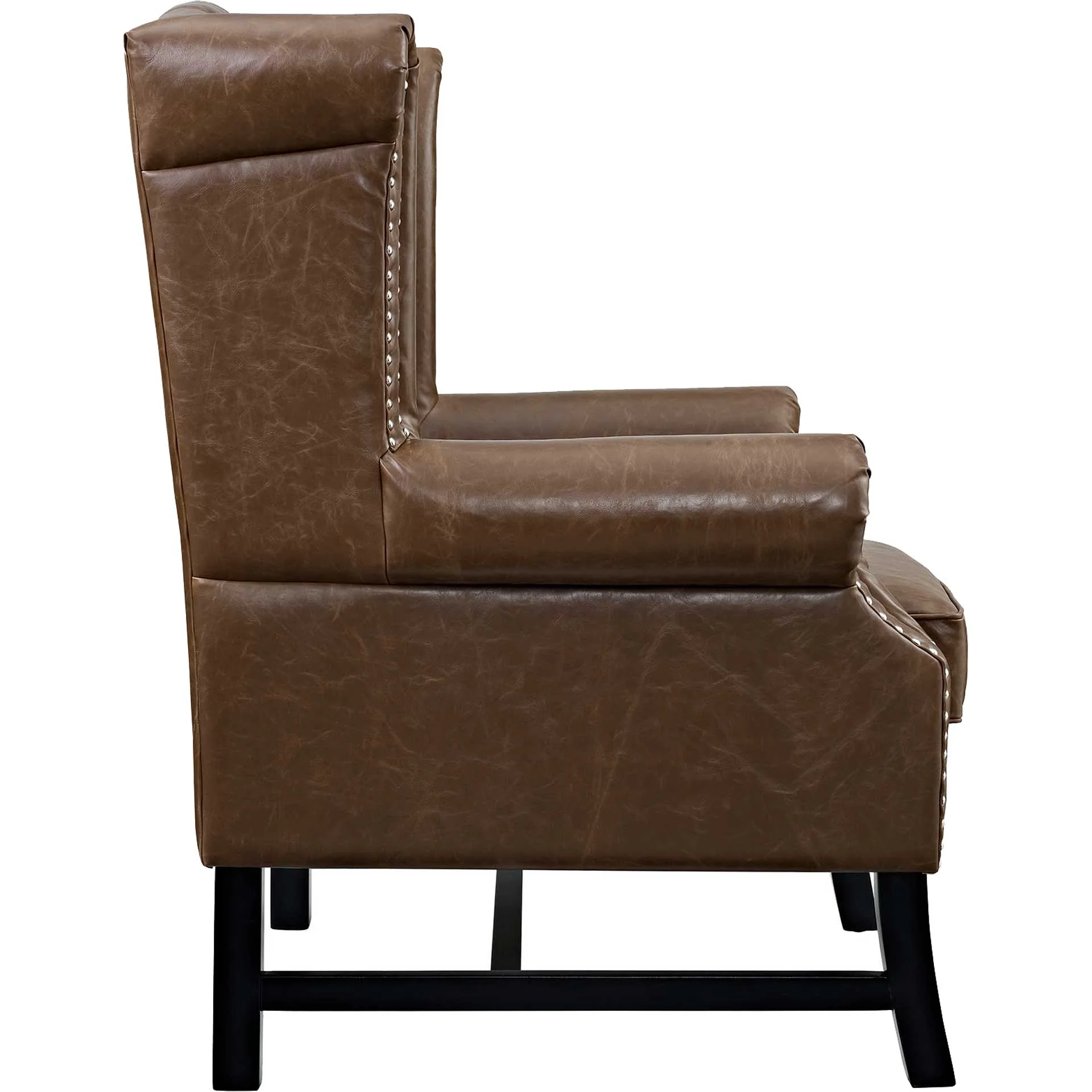 Starburst Upholstered Vinyl Armchair Brown - Image 2