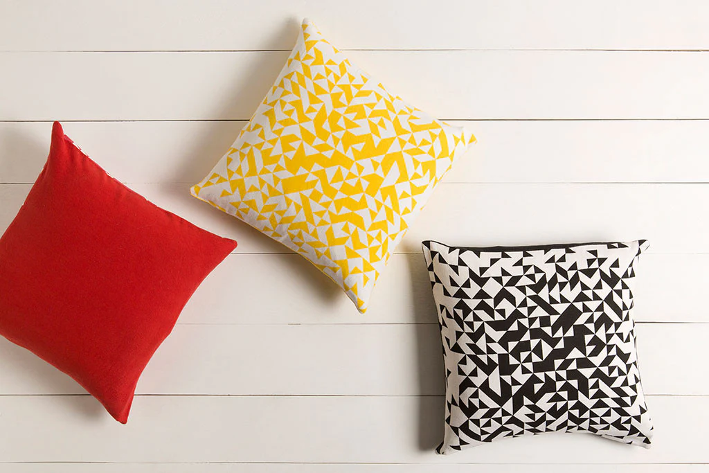 Stately Static Magenta/Ivory Pillow - Image 2