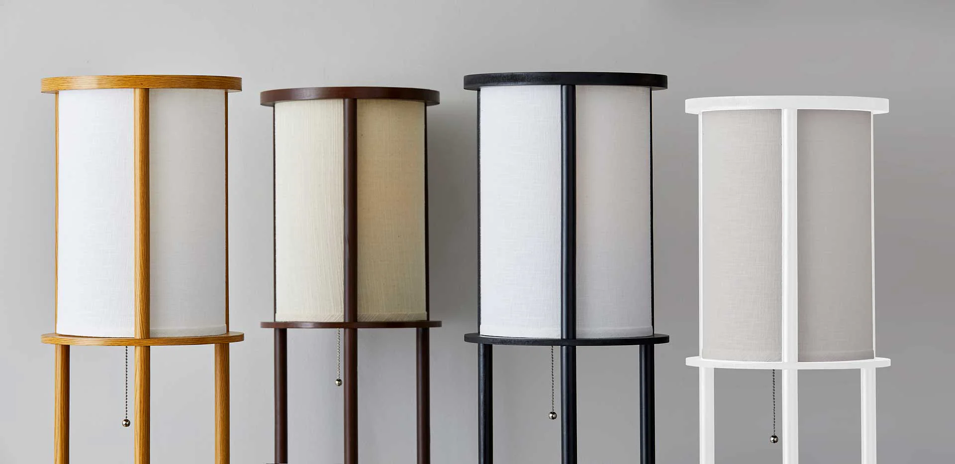 Stavanger Round Shelf Floor Lamp White - Image 3