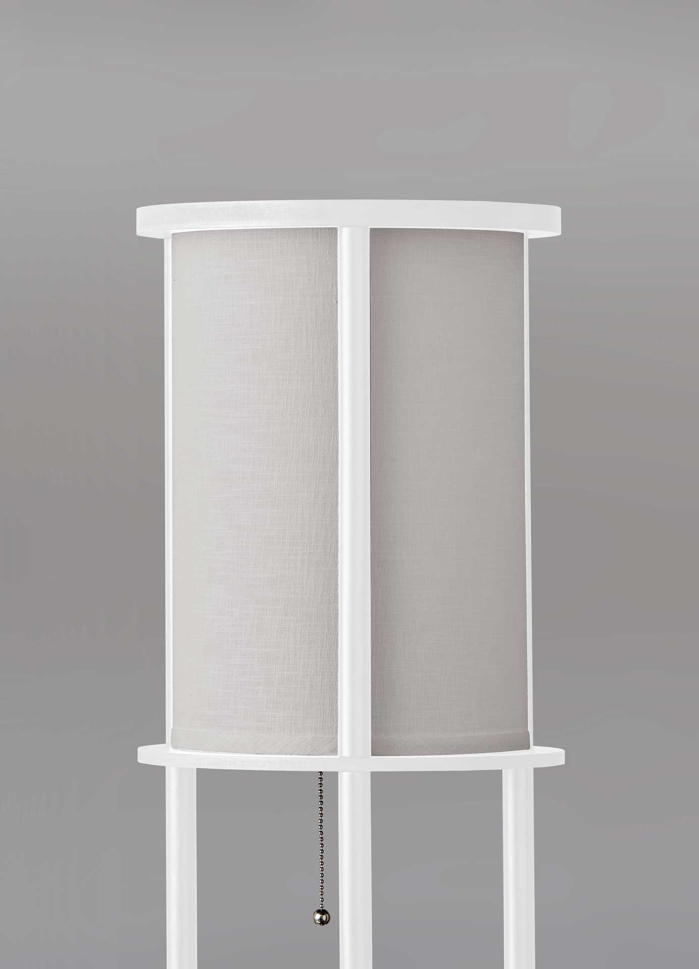 Stavanger Round Shelf Floor Lamp White - Image 4