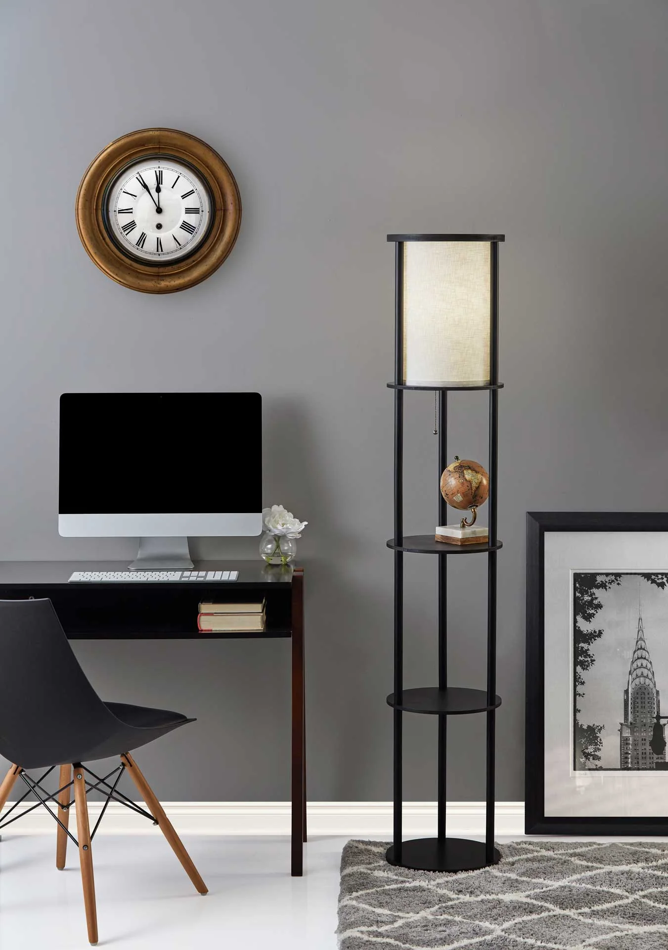 Stavanger Shelf Floor Lamp Black - Image 6