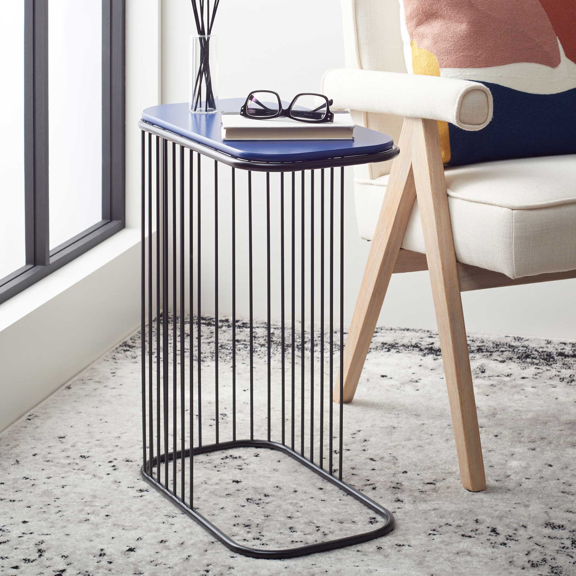 Stazia Side Table Blue/Black - Image 4