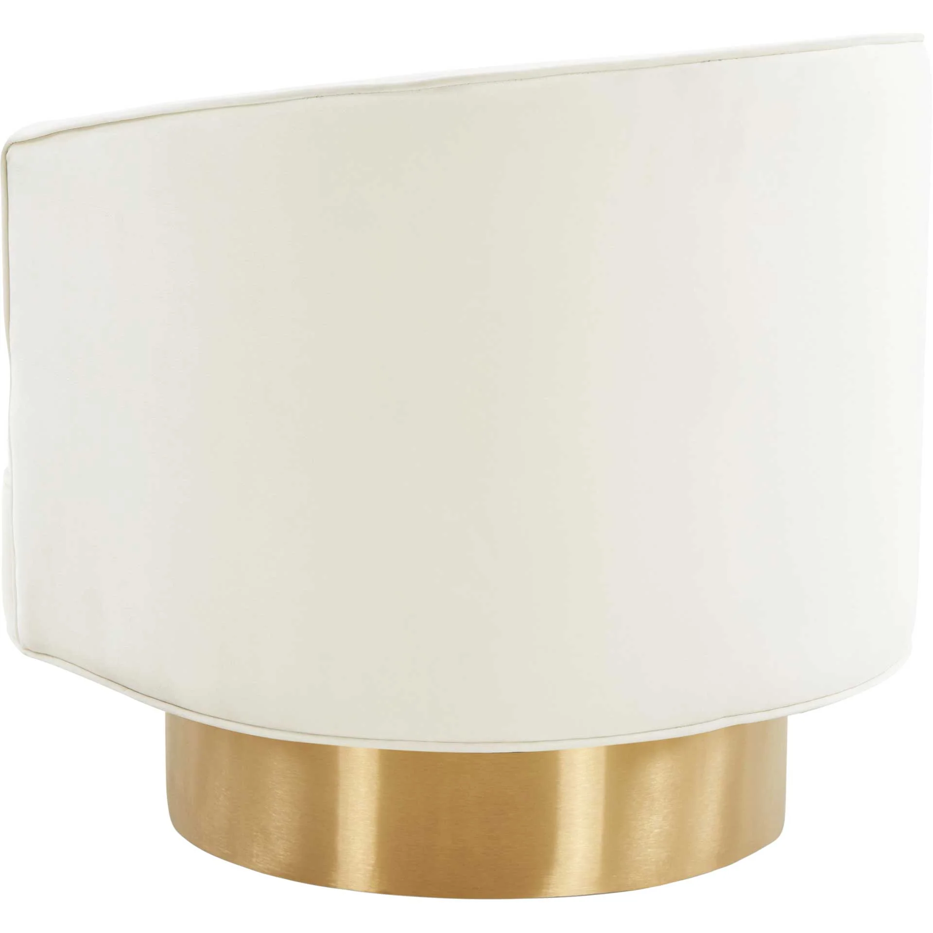Steer Velvet Swivel Chair Cream - Image 4