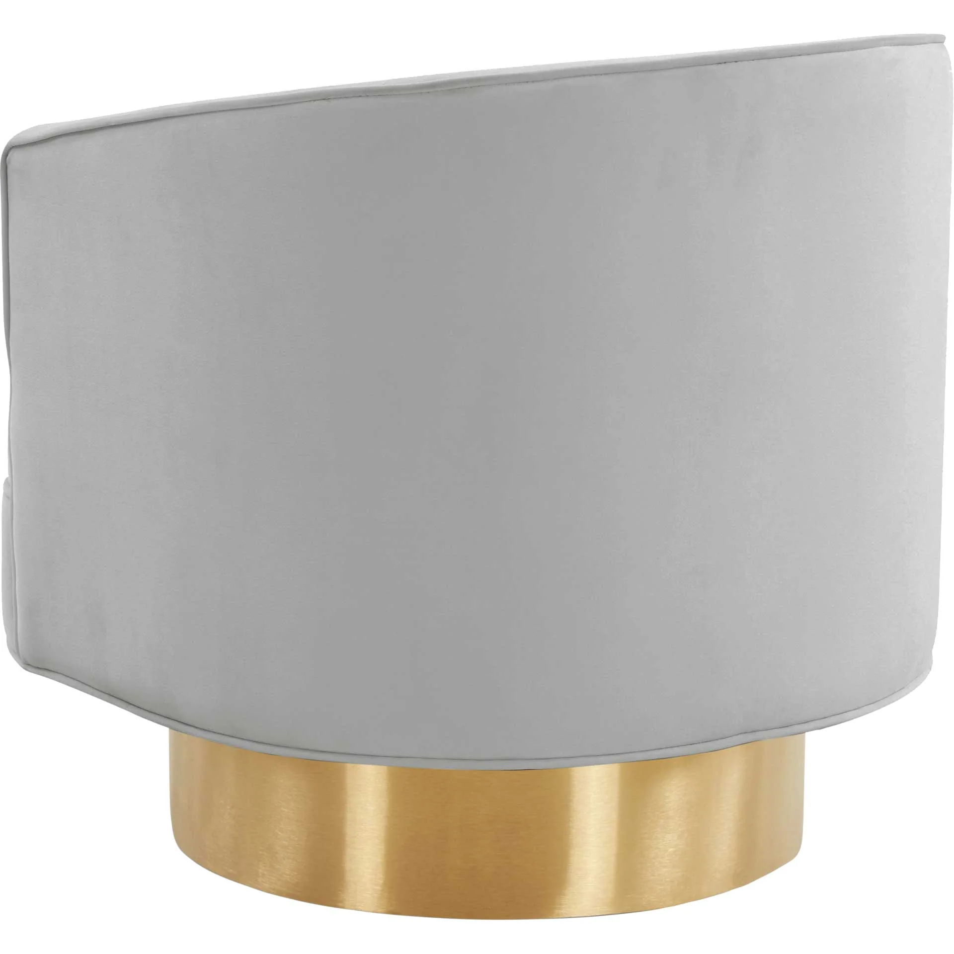 Steer Velvet Swivel Chair Gray - Image 4