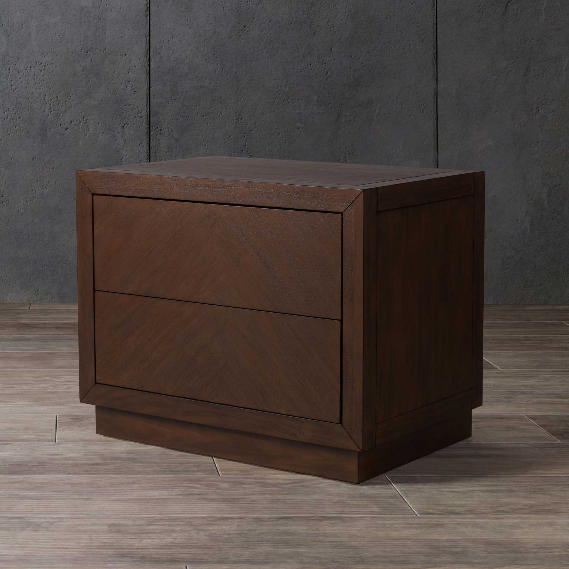 Sterling 2 Drawer Wood Nightstand Brown - Image 4