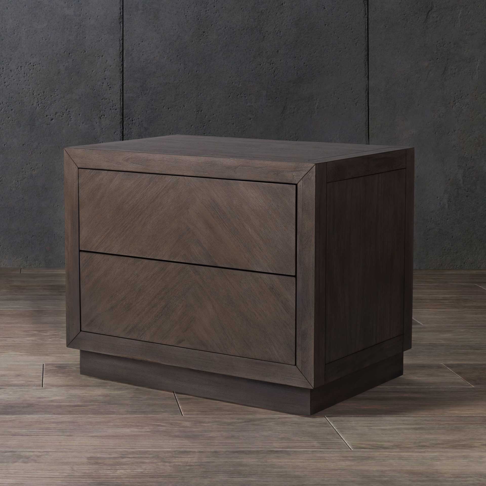 Sterling 2 Drawer Wood Nightstand Light Brown - Image 4