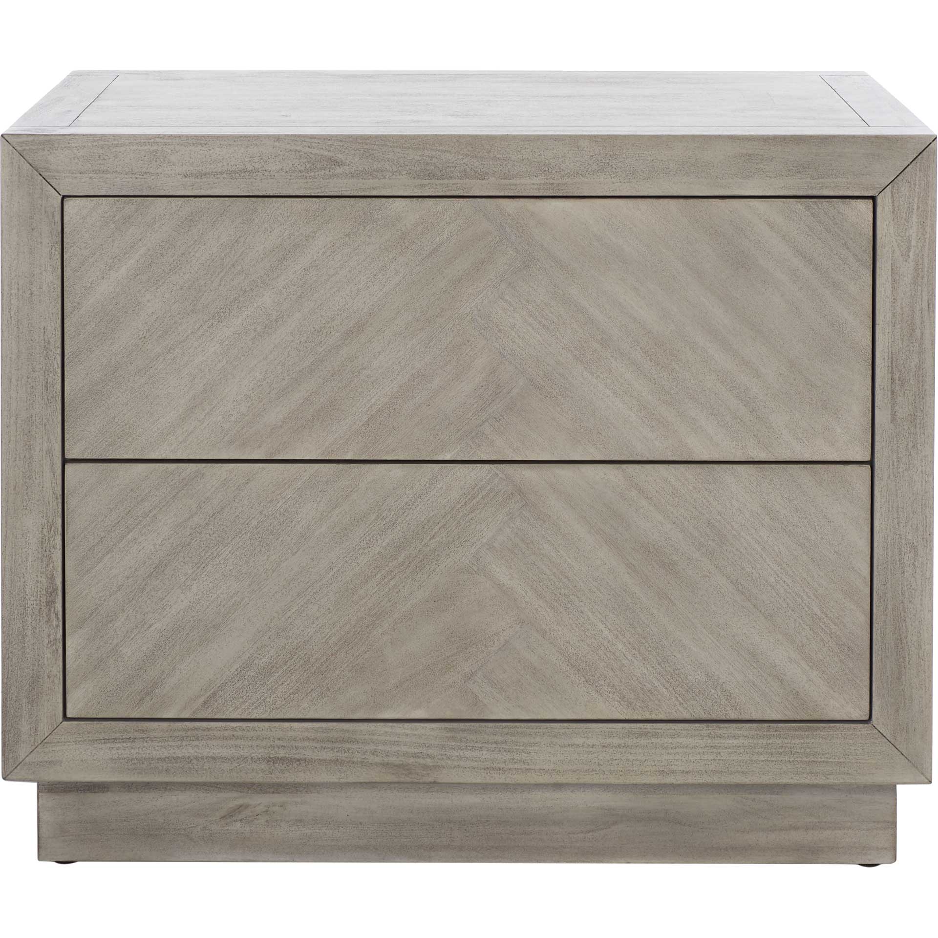 Sterling 2 Drawer Wood Nightstand Light Gray - Image 2