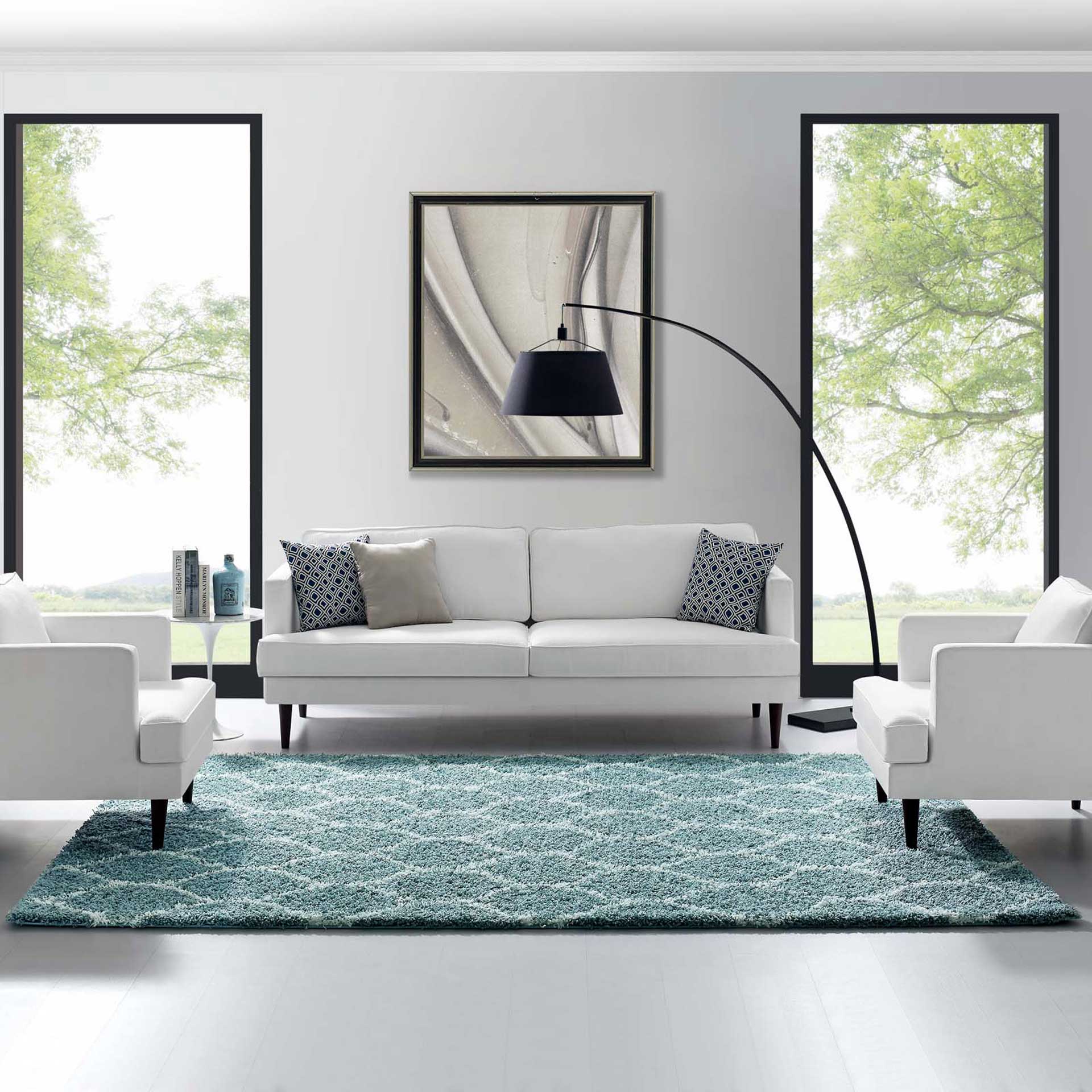 Sterling Area Rug Aqua Blue/Ivory - Image 6
