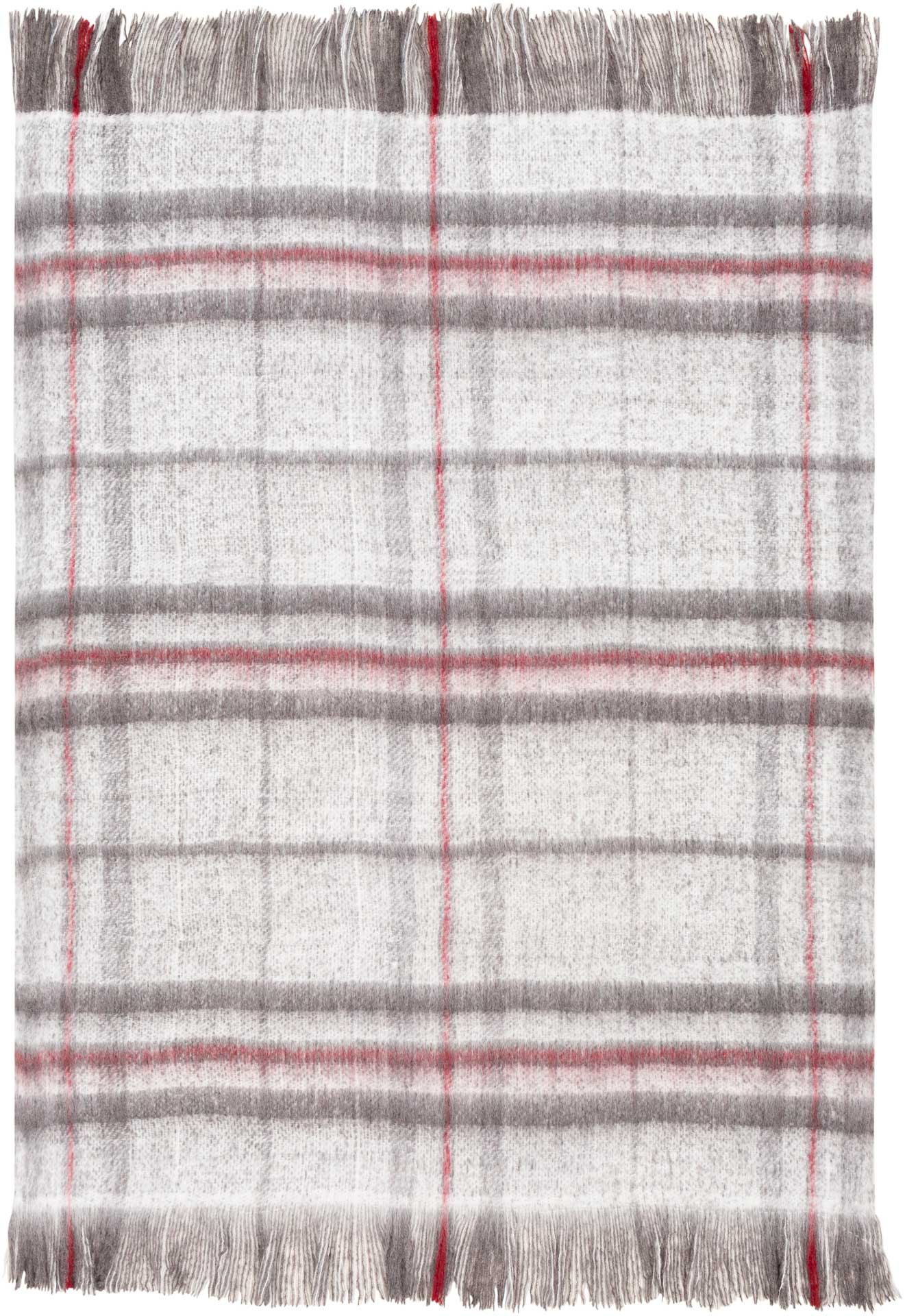 Sterling Throw Dark Red/Medium Gray/White - Image 2