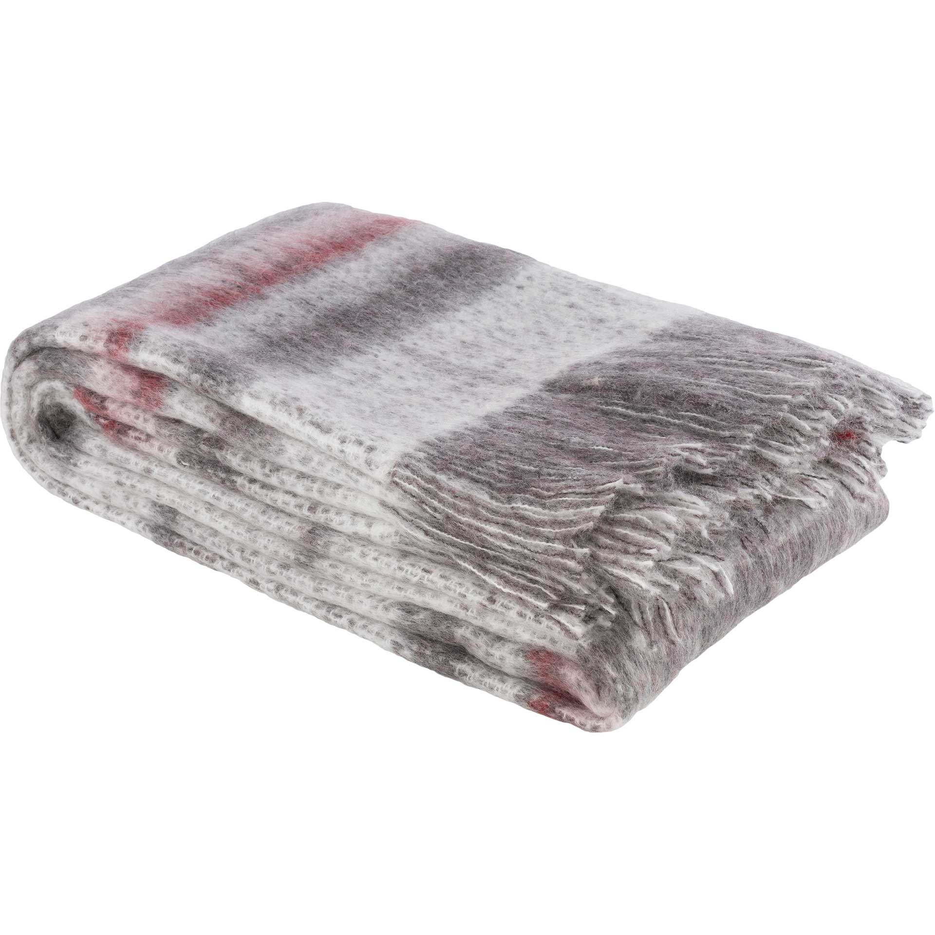 Sterling Throw Dark Red/Medium Gray/White - Image 3