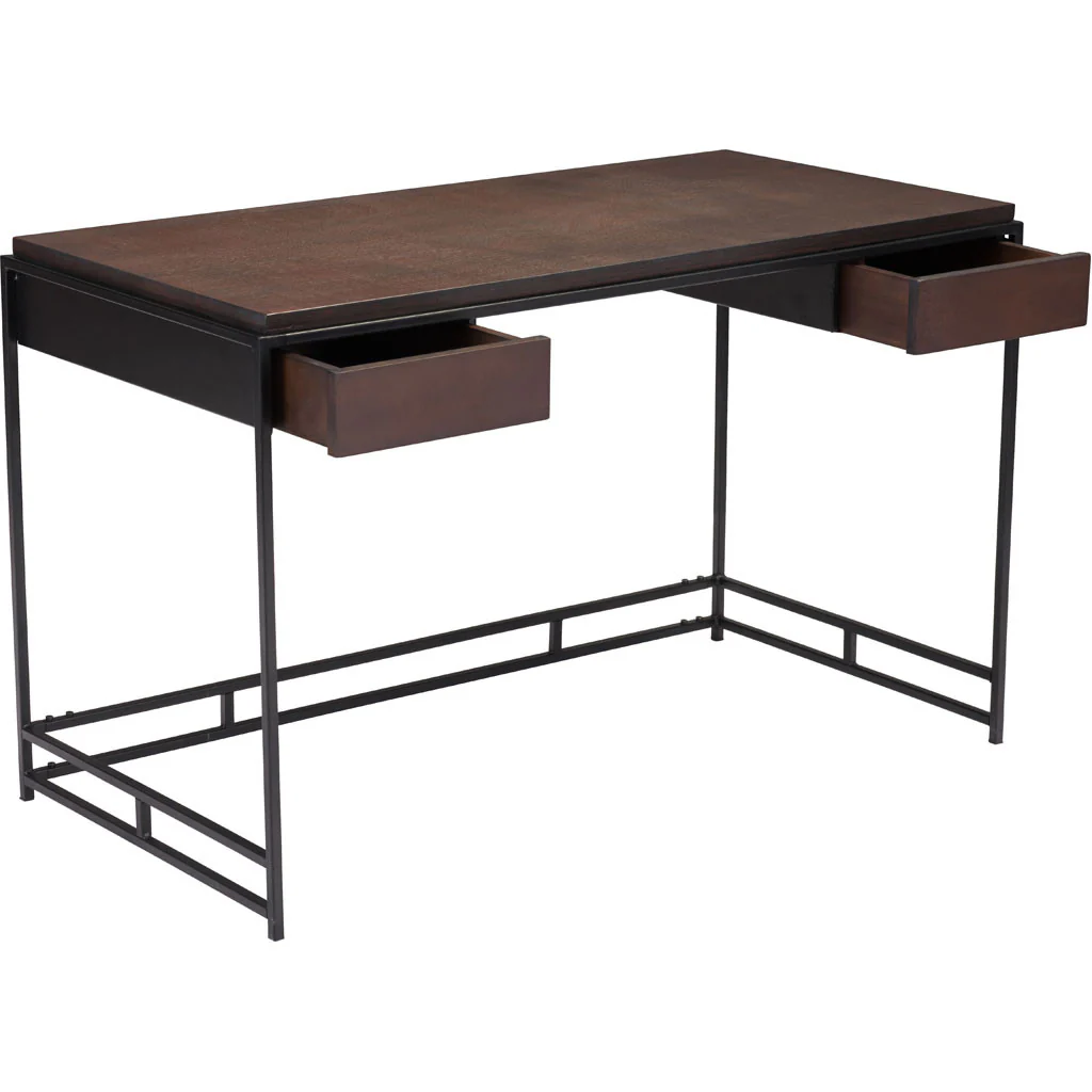 Steven Desk Espresso & Metal - Image 5