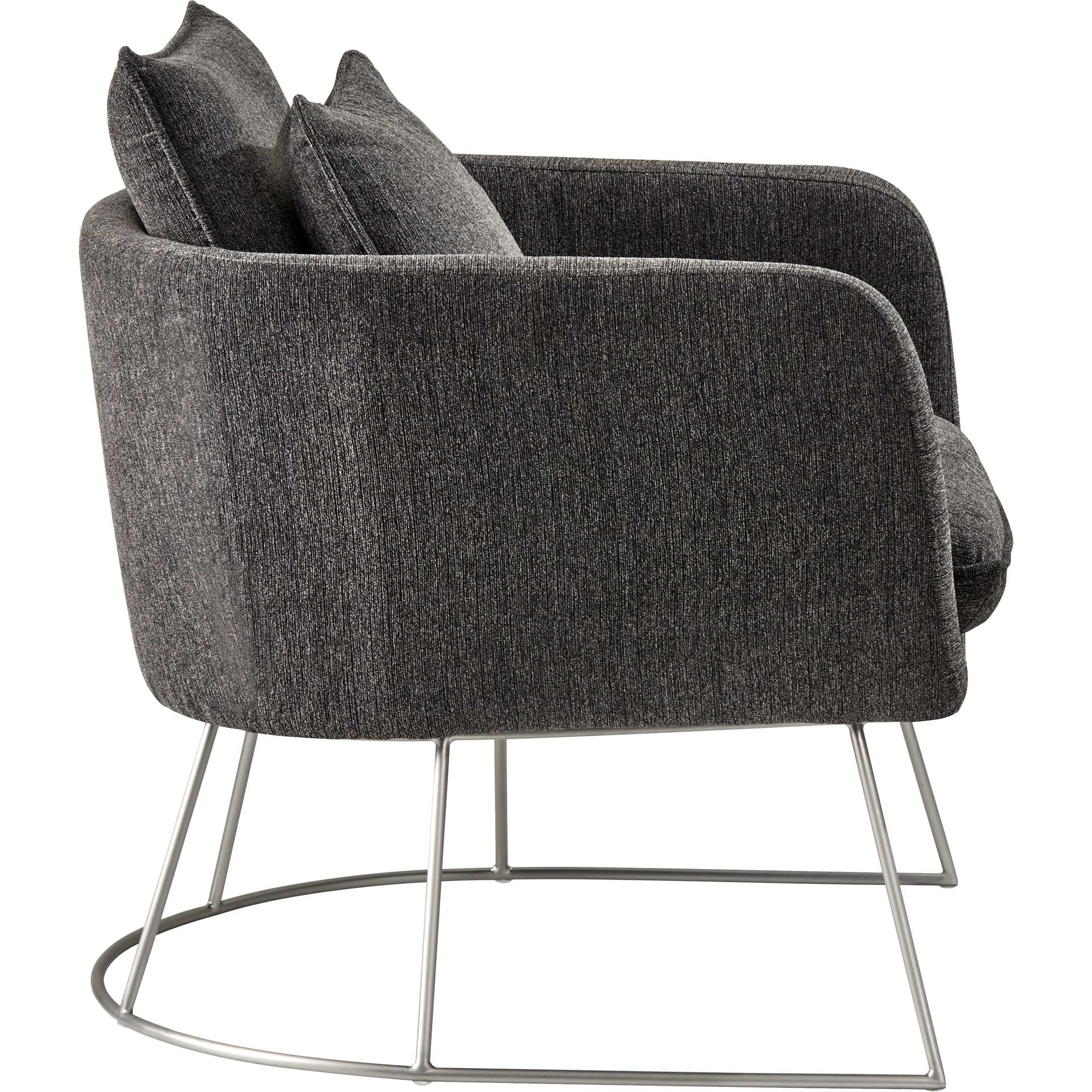 Steven Fabric Chair Dark Gray - Image 3